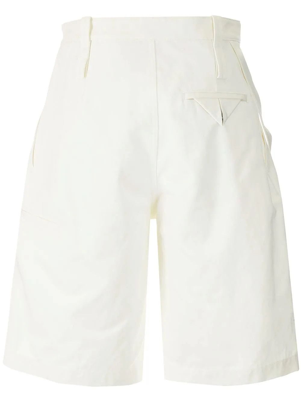 Bottega Veneta o1n1vont0325 Dense Cotton Twill Short in White Size 26" / US 2 / IT 38 - 2 Thumbnail