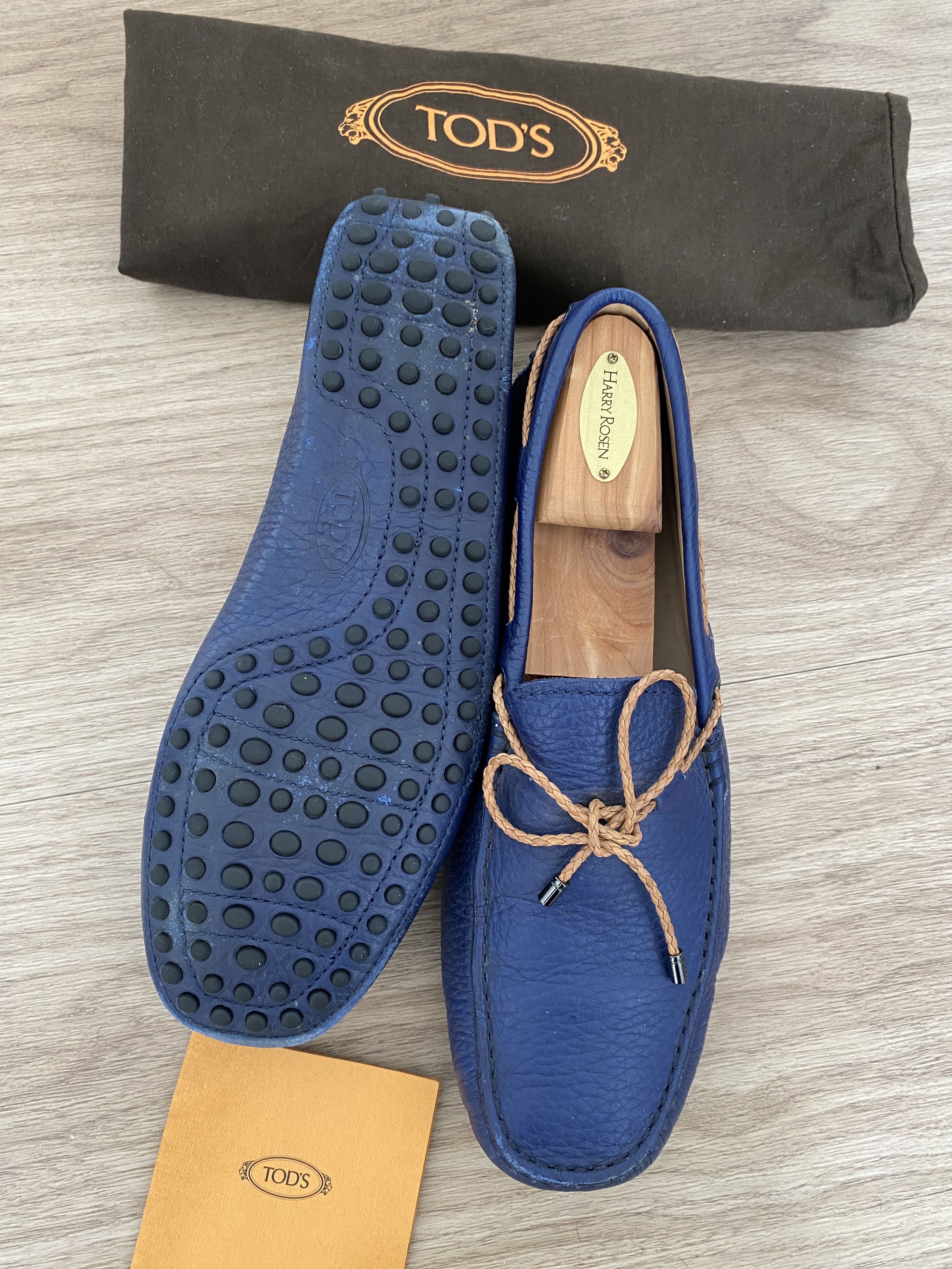 Tod's Tod's Gommino Blue Pebbled Leather Driving Loafers Size UK 7 Size US 8 / EU 41 - 3 Thumbnail