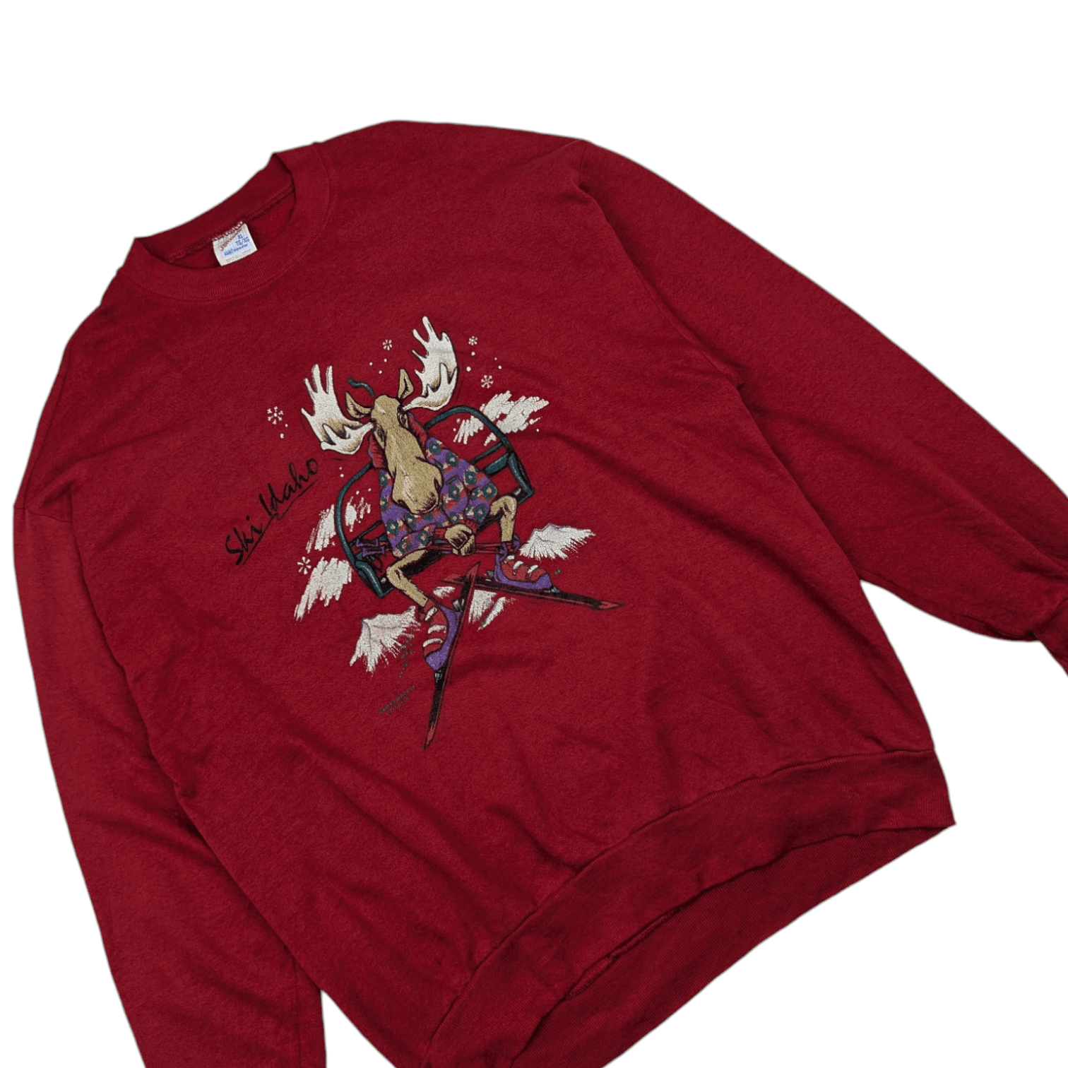 Jerzees Vintage 90's SKI IDAHO Rudolph Jumper Sweatshirt Size US XL / EU 56 / 4 - 3 Thumbnail