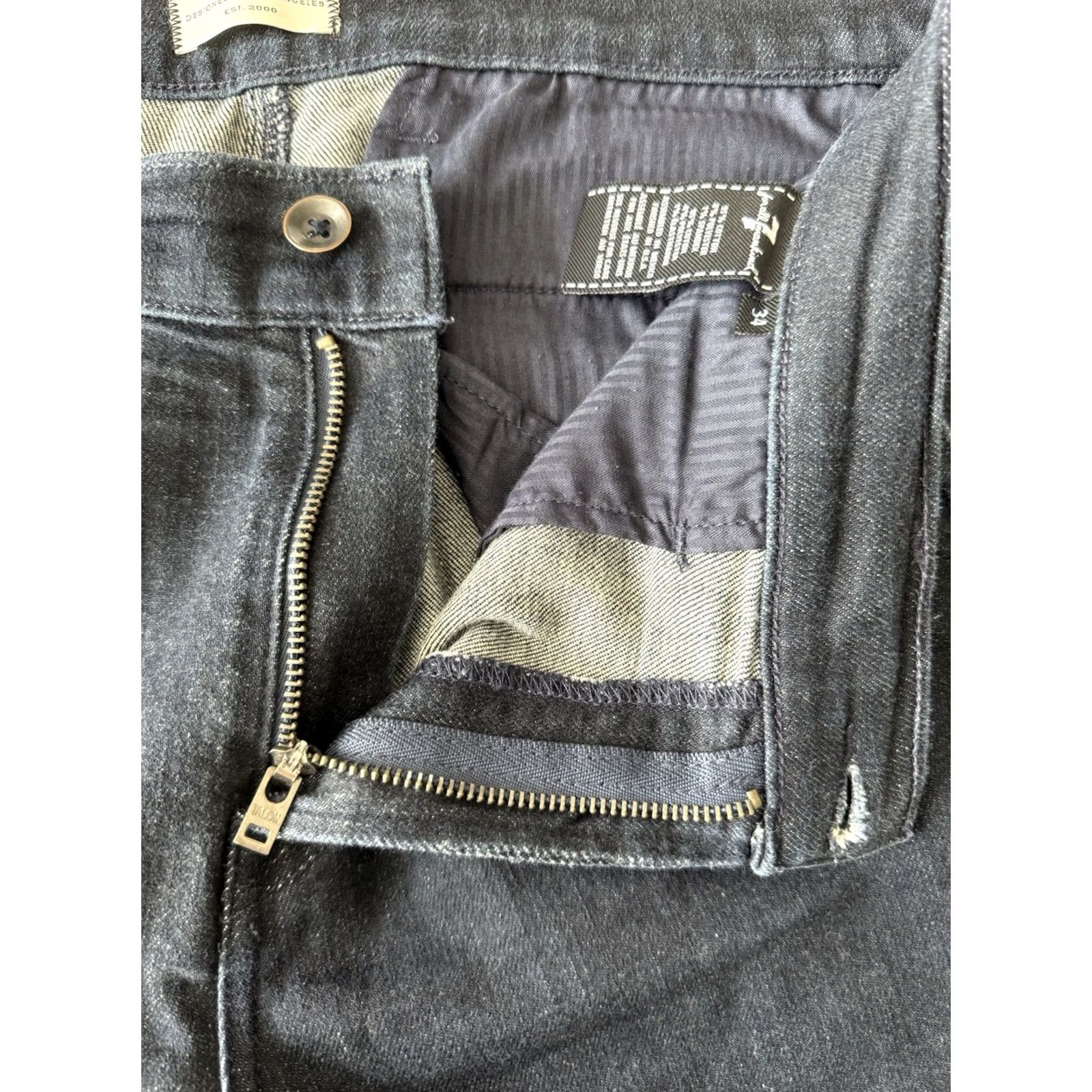 7 For All Mankind 7 For All Mankind Slim Chino Cropped Jeans Womens 38x27 Dark Wash Premium Denim Size 26" / US 2 / IT 38 - 5 Thumbnail