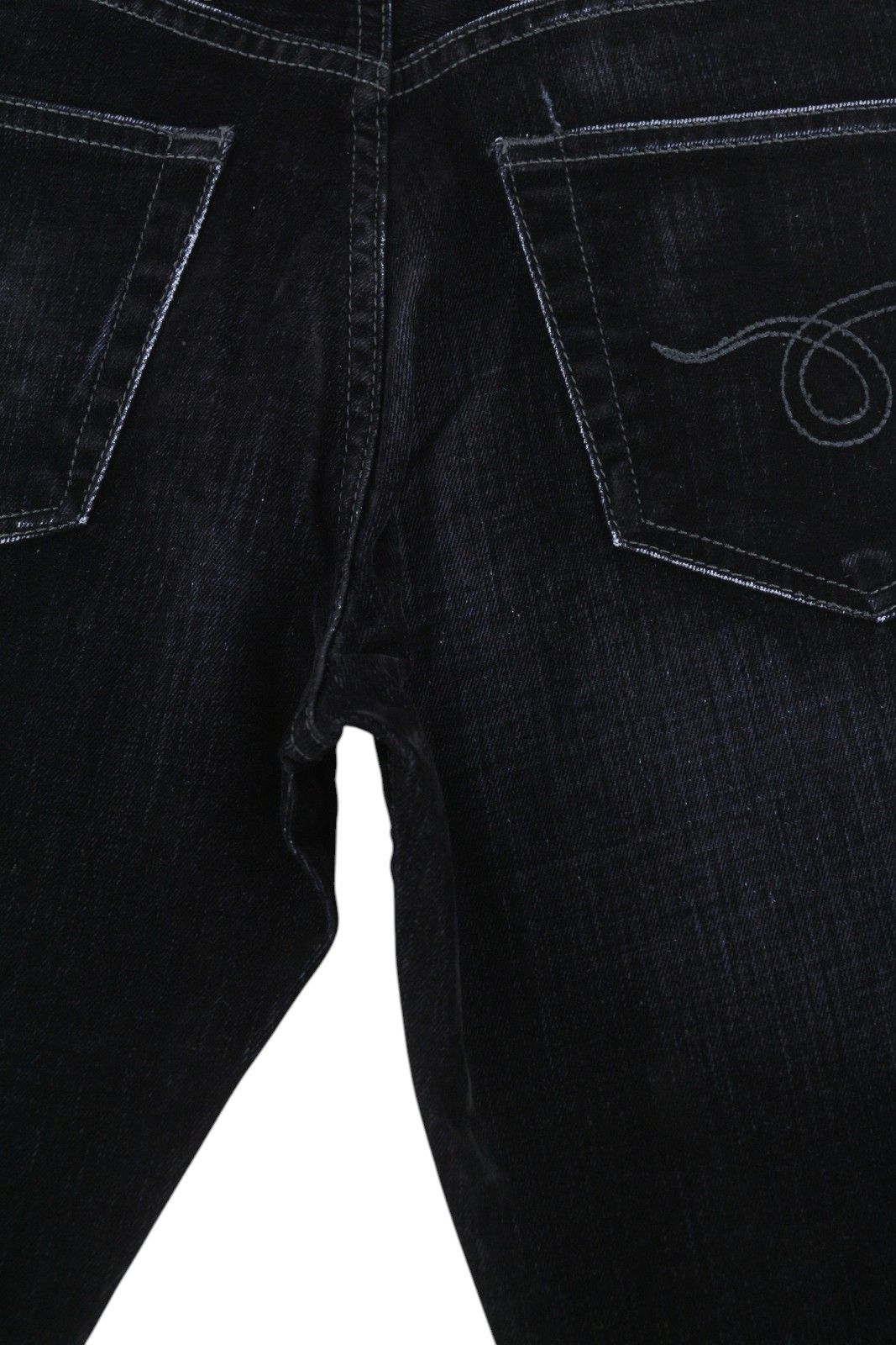 R13 ROMEO 24 Flocked Black Velvet Cropped Low Rise Dark 86244 Size 24" / US 00 / IT 34 - 13 Thumbnail