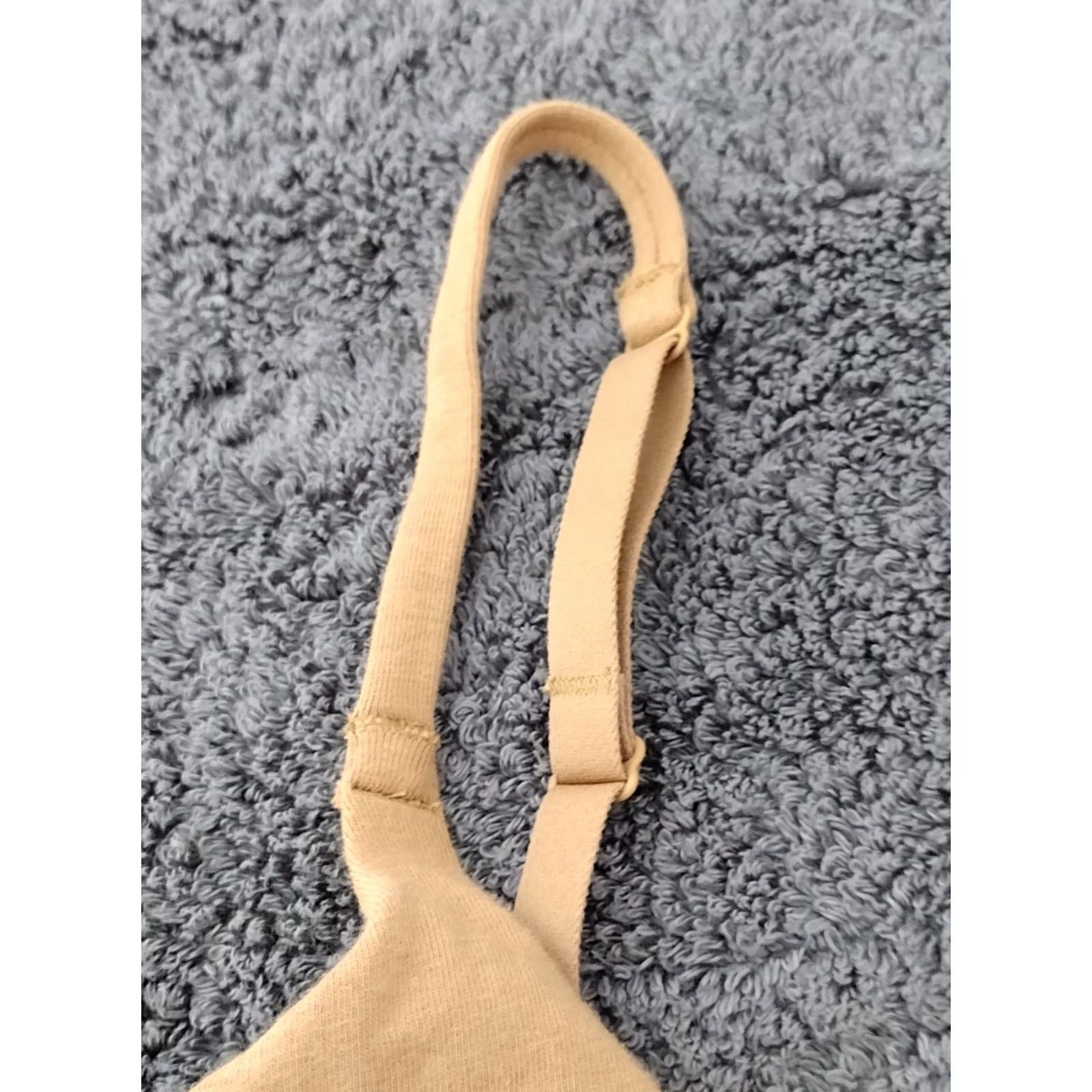 SKIMS SKIMS Triangle Bralette Women XXS Camel Cotton Jersey Wireless Adjustable Strap Solid 2XS BRA Size ONE SIZE - 3 Thumbnail