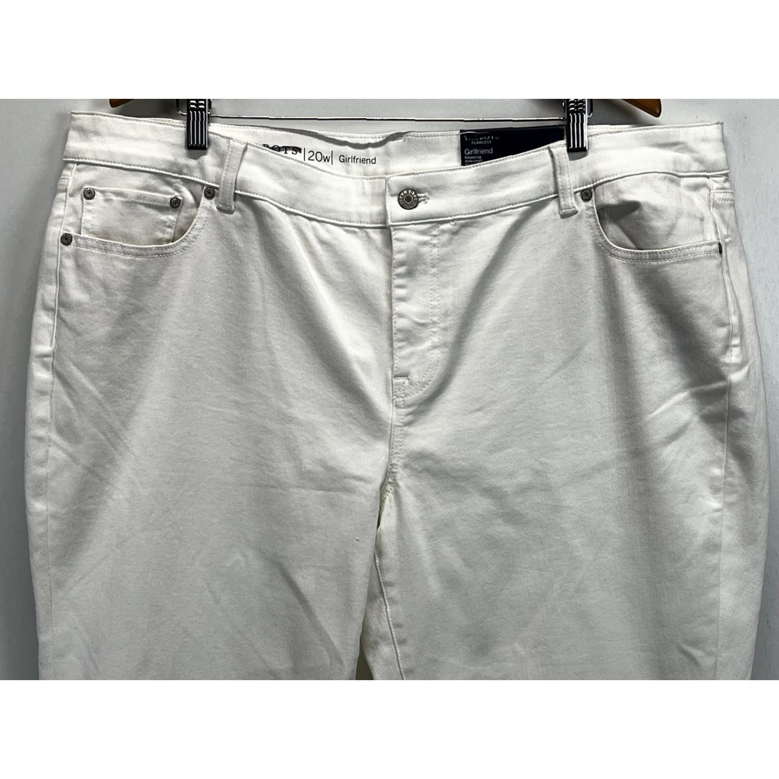 Talbots Talbots Girlfriend Ankle Jeans Plus 20W Women’s White Mid Rise Relaxed Fit Denim Pants Size 42" / US 20 - 2 Thumbnail