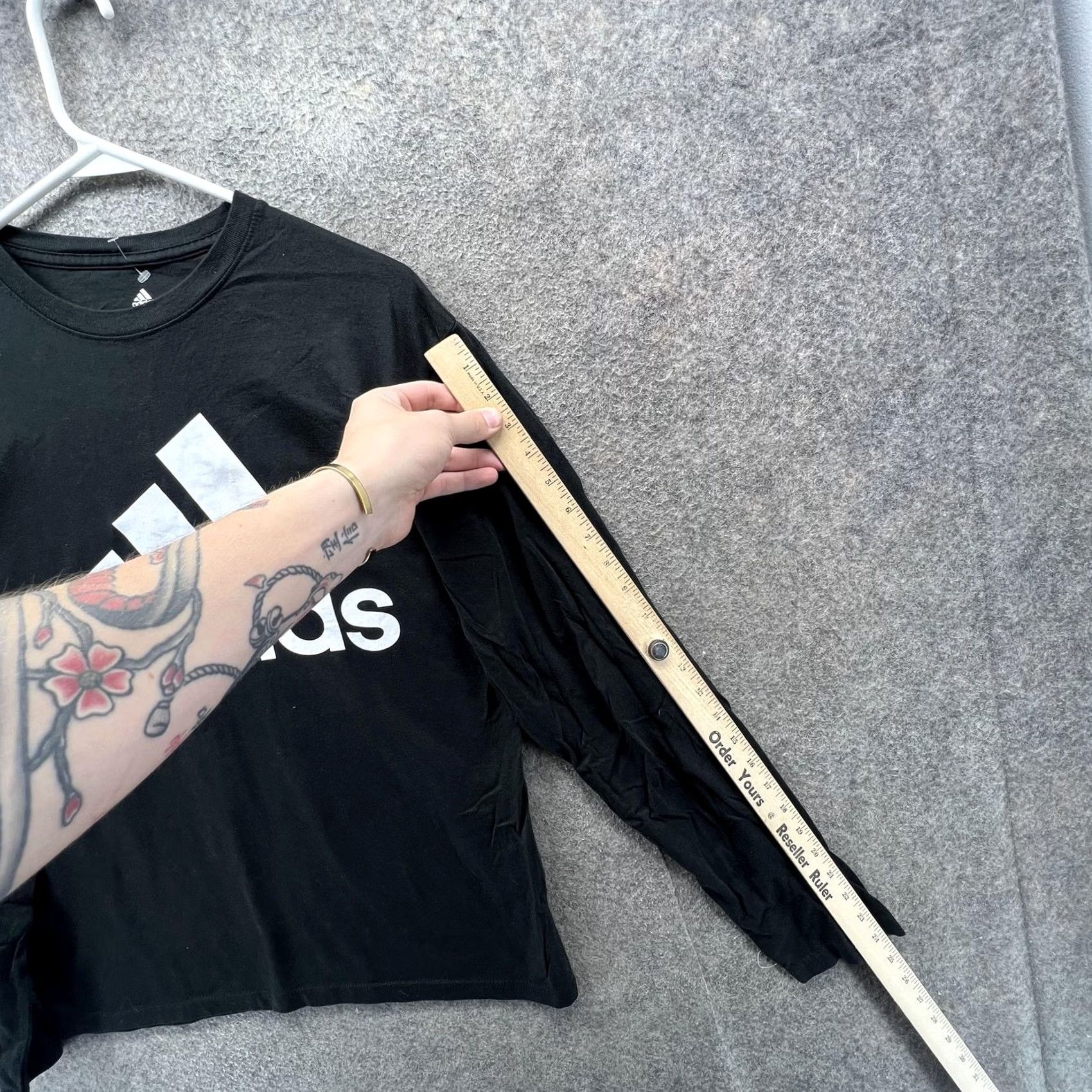 Adidas Adidas Shirt Mens M Black Long Sleeve Tee Trefoil Golf Big Logo Originals Golf Shirt Mens Long Sleeve Tee Black Size US M / EU 48-50 / 2 - 7 Thumbnail