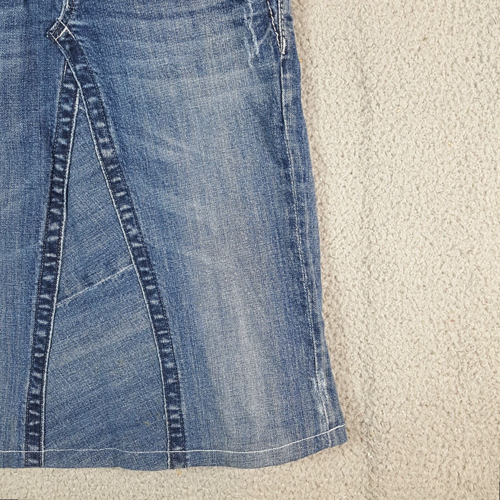 Miss Me VINTAGE Miss Me Denim Skirt Women's Size 24 Blue Knee Length Grunge 90s Y2K Skater Mens? Women Size 42" / US 20 - 4 Thumbnail