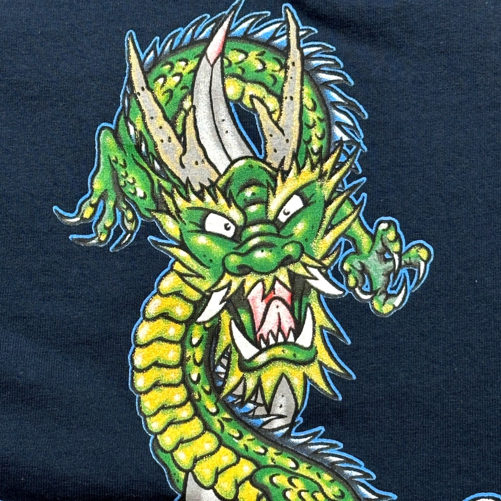 Vintage VINTAGE Extreme Limit Shirt Mens Large Blue Dragon Dagger Grunge Skate Y2K Demon Size US L / EU 52-54 / 3 - 3 Thumbnail