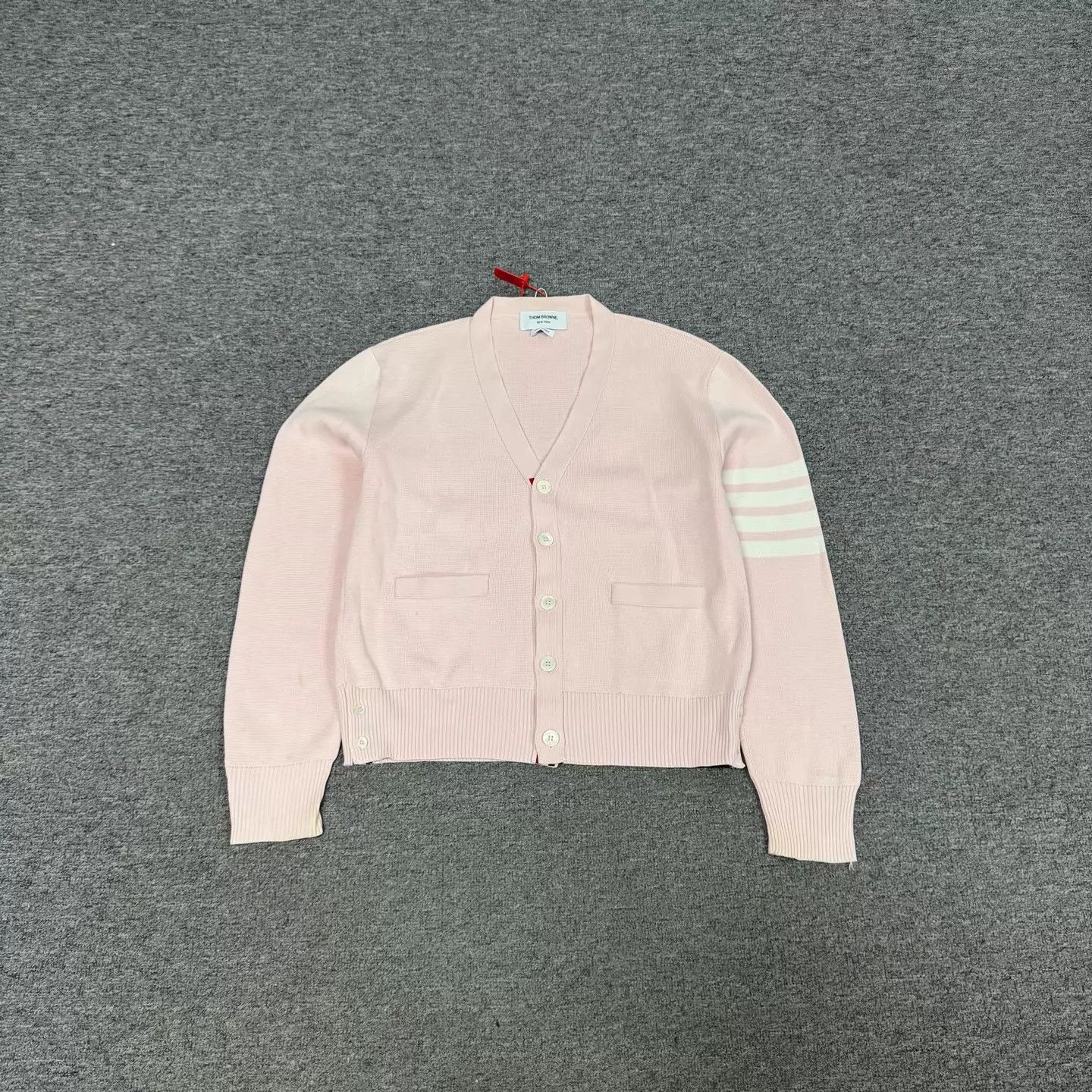Thom Browne Thom Browne Classic 4-Bar Pink Knit Cardigan 0 99 new Size XS / US 0-2 / IT 36-38 - 2 Thumbnail