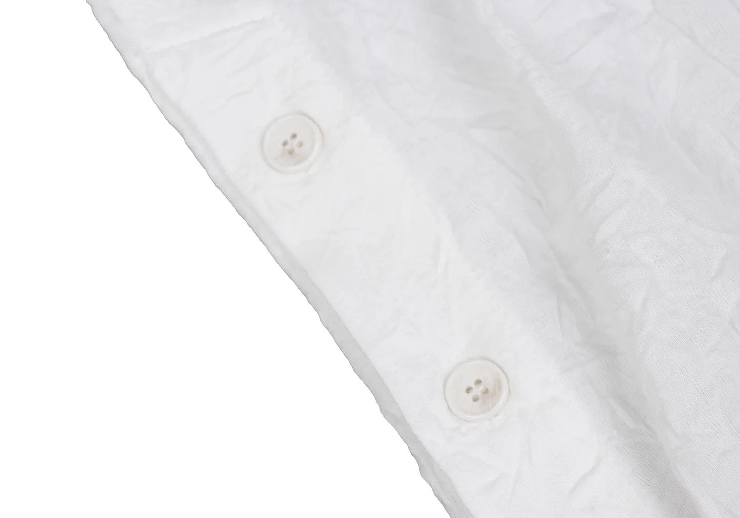 Yohji Yamamoto Wrinkled Cotton-Poly Turtle Neck Cut Sew Top in White Size US XXS / EU 40 - 8 Thumbnail