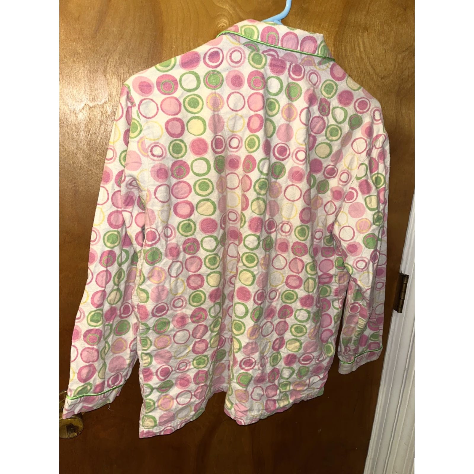 Disney Disney Kermit Women's Flannel Pajama Top S Cotton Long Sleeve Polka Dots Winter Size S / US 4 / IT 40 - 4 Thumbnail