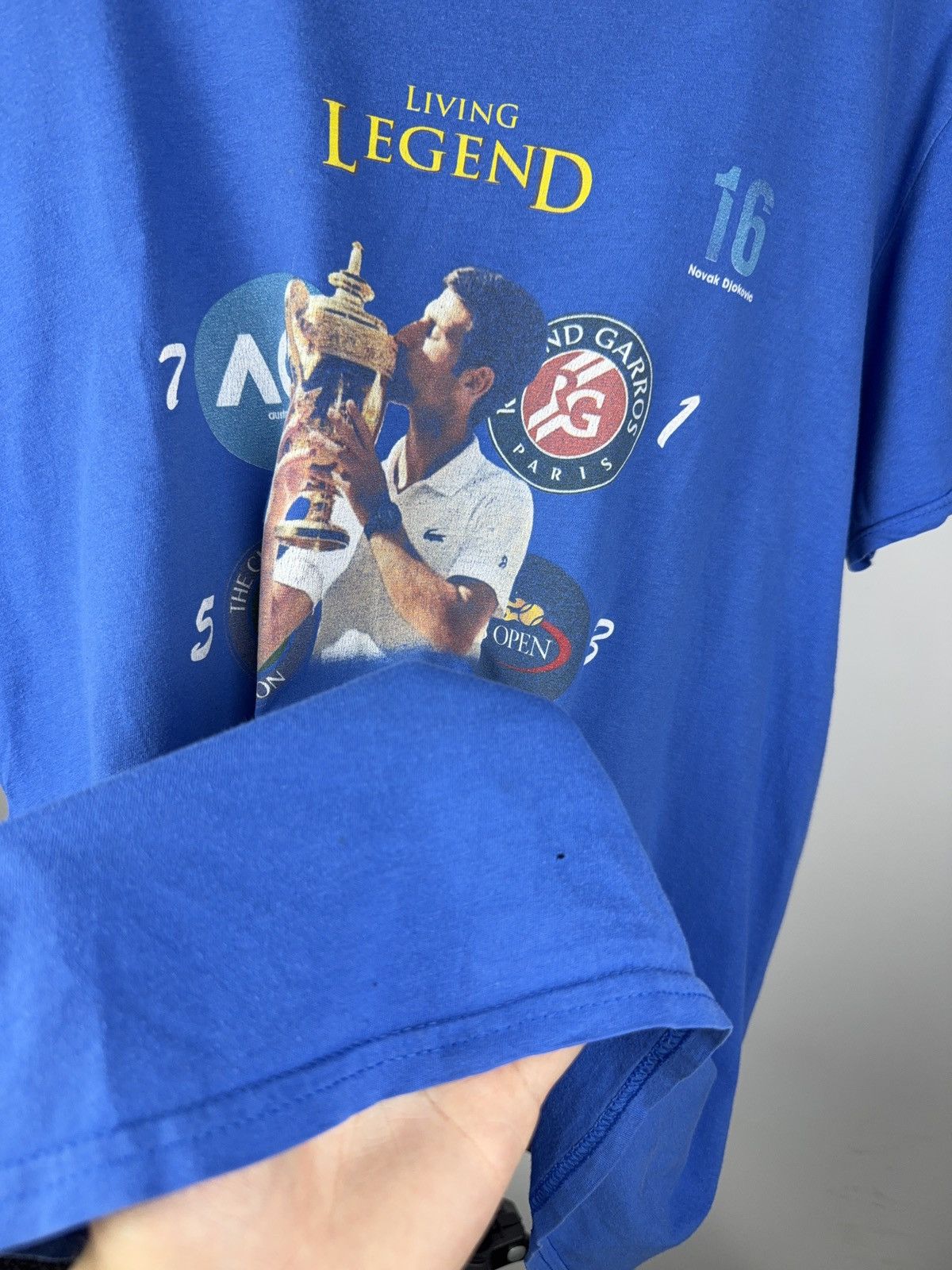 Other × Vintage 00s Novak Djokovic Living Legend Tennis Graphic Tee Size US L / EU 52-54 / 3 - 8 Thumbnail