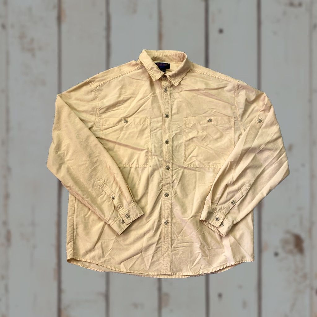 Vintage VINTAGE RailRiders Mens XL Button-Down Long Sleeve Utility Outdoor Shirt Yellow Size US XL / EU 56 / 4 - 1 Thumbnail