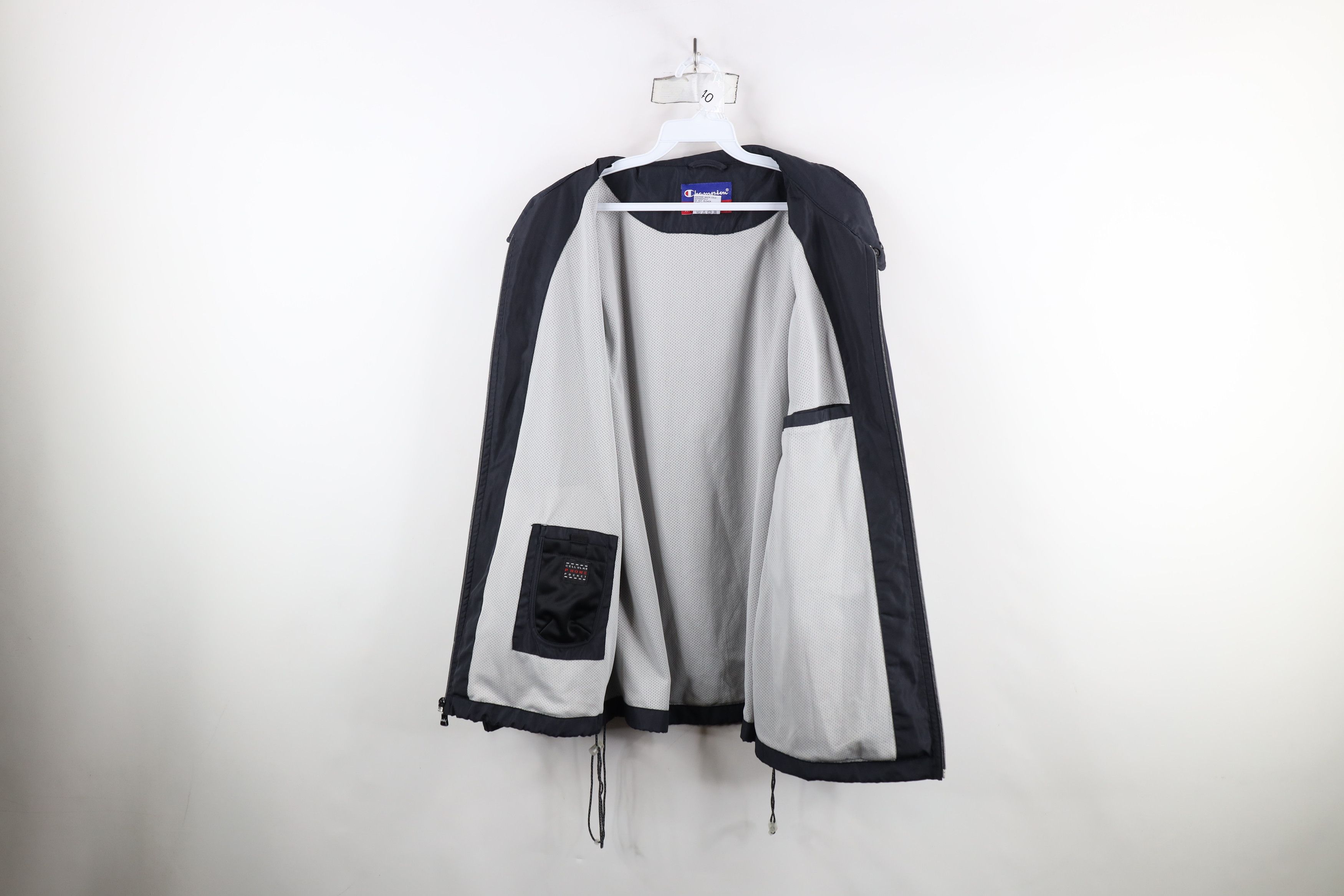 Champion × Vintage Vintage 90s Champion Lined Windbreaker Bomber Jacket Black Size US M / EU 48-50 / 2 - 11 Thumbnail