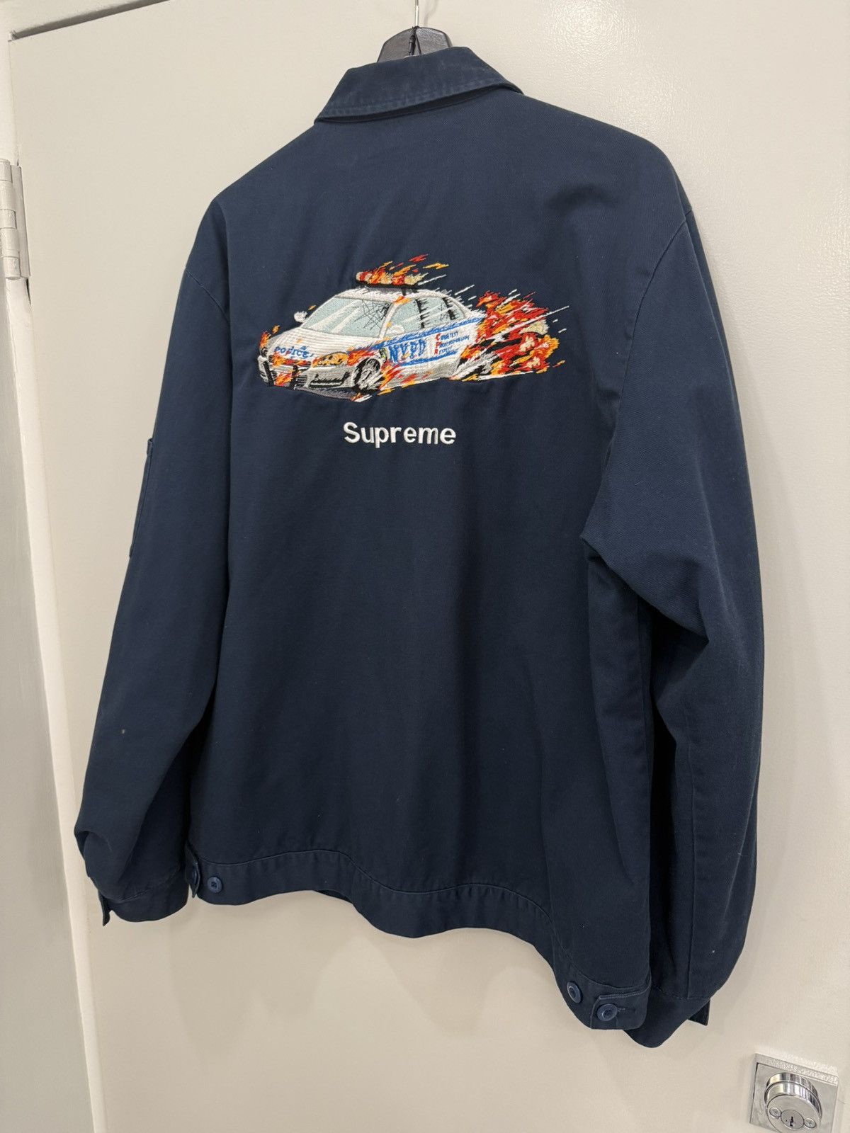 Supreme Supreme Washed Blue NYPD Jacket Size US XL / EU 56 / 4 - 6 Thumbnail