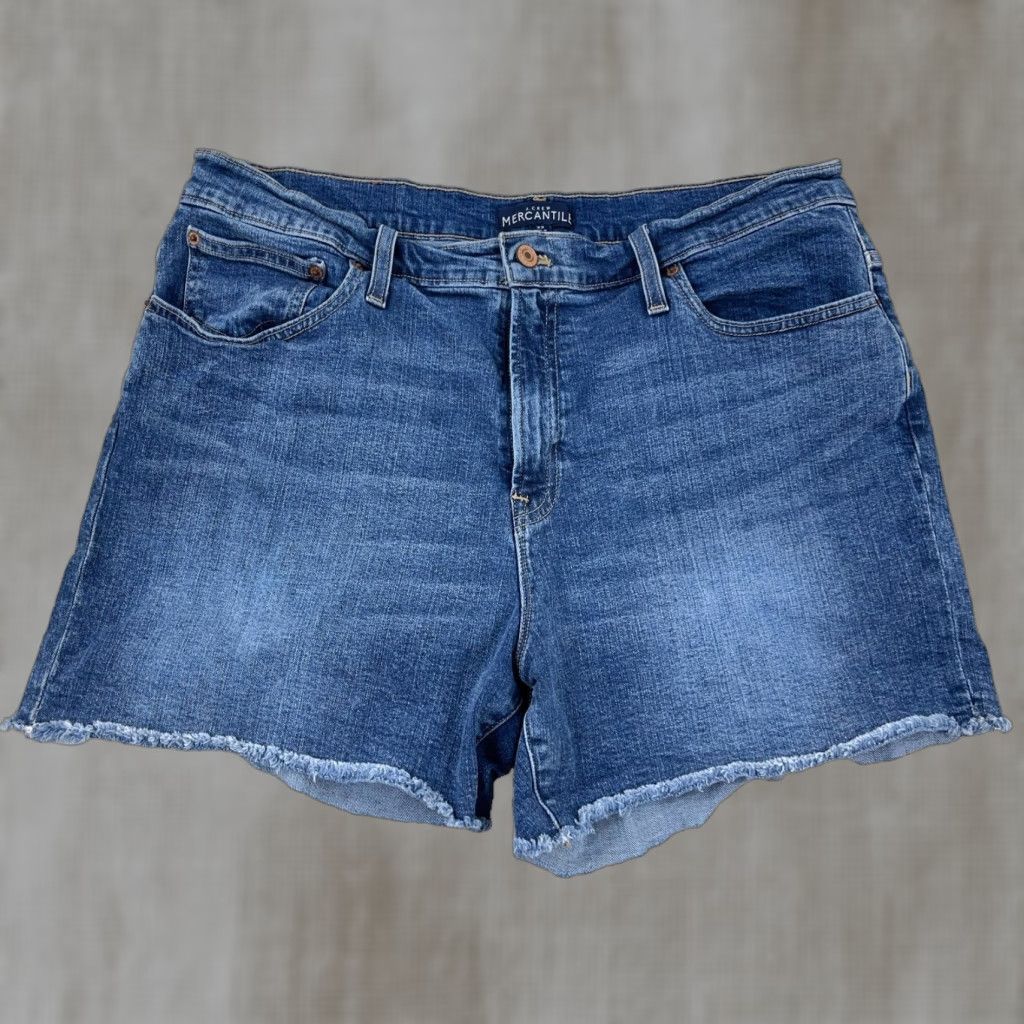 J.Crew J. Crew Mercantile Shorts Men 33 Bermuda Denim 11 Inseam Blue Pockets Belt Loops Zip Front Regular Mid Rise Casual Size US 33 - 1 Thumbnail
