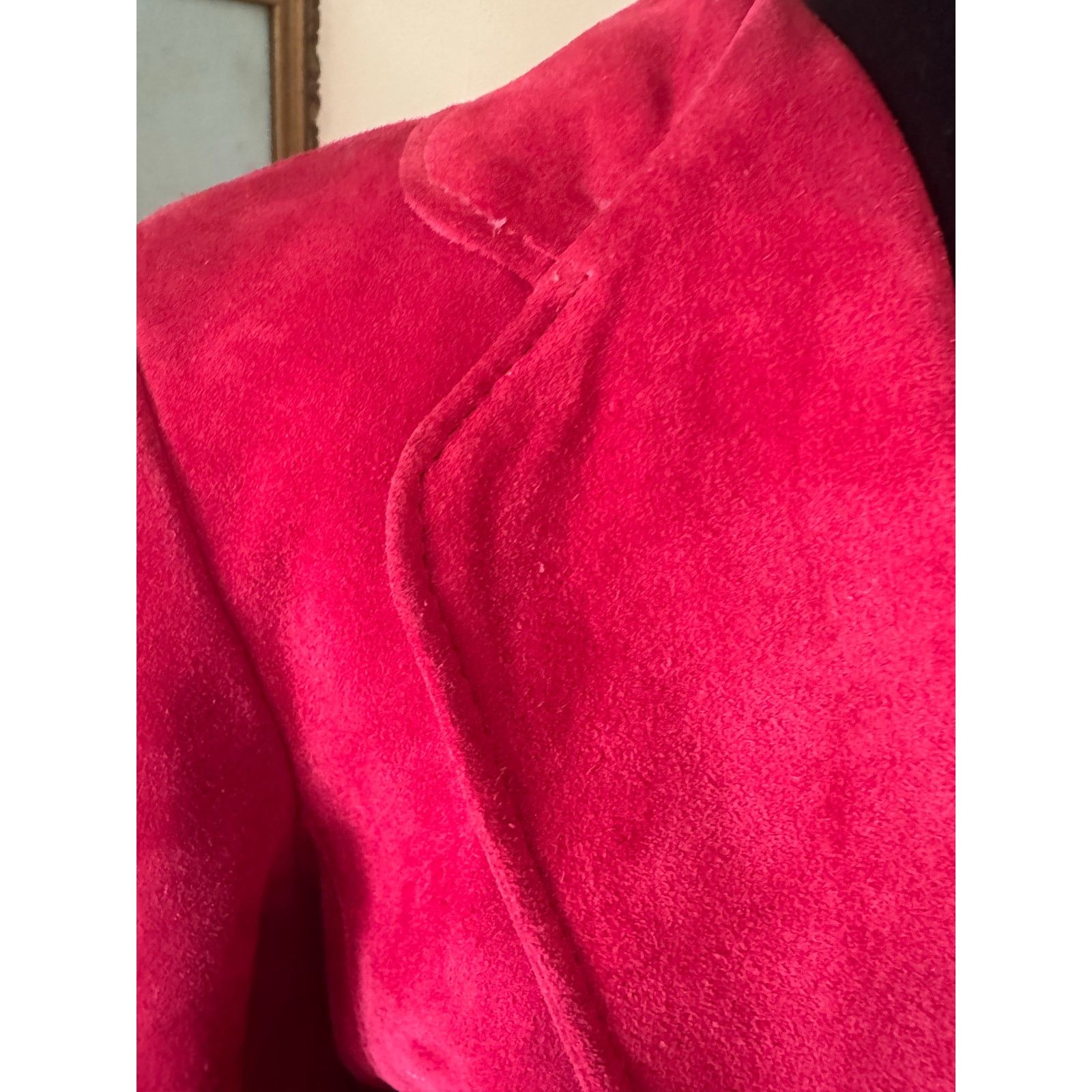 Other Vintage Split End Ltd Red Suede Blazer Jacket Size 14 Size XL / US 12-14 / IT 48-50 - 11 Thumbnail