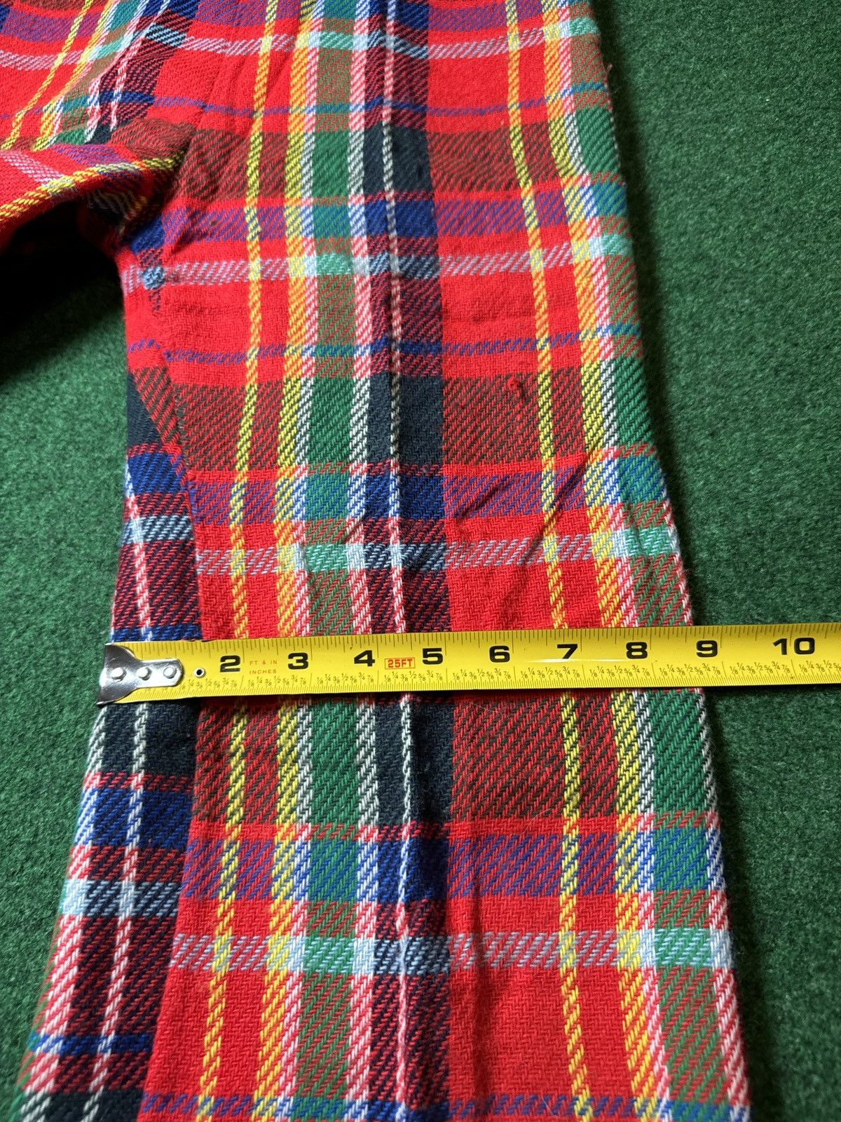 Vintage Vtg 70s Plaid Flare Disco Bell Bottom High Waisted Pants Size 22" - 8 Thumbnail