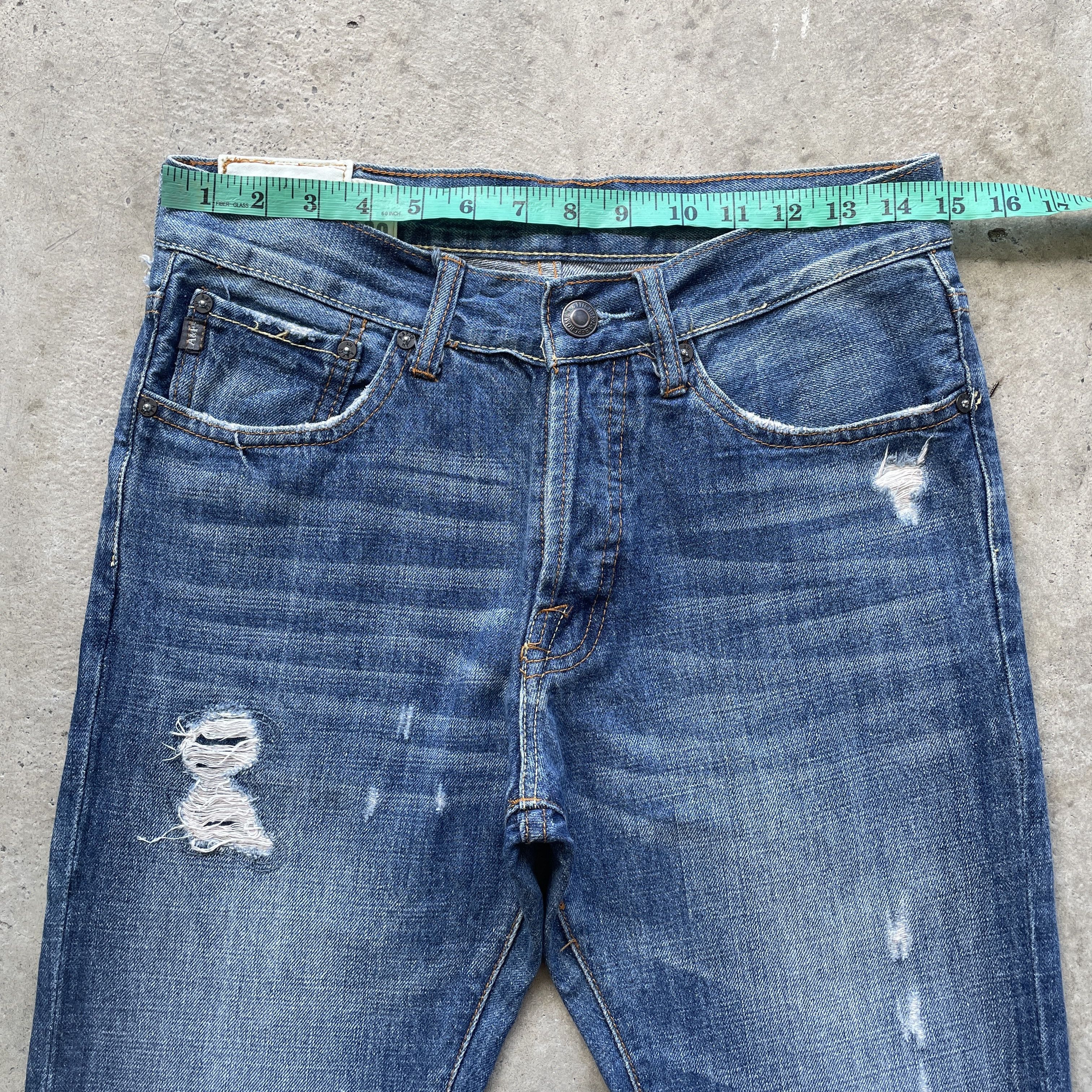Abercrombie & Fitch × Jean Vintage A&F Distressed Faded Jeans Straight Slim Pants W30 Size US 30 / EU 46 - 5 Thumbnail
