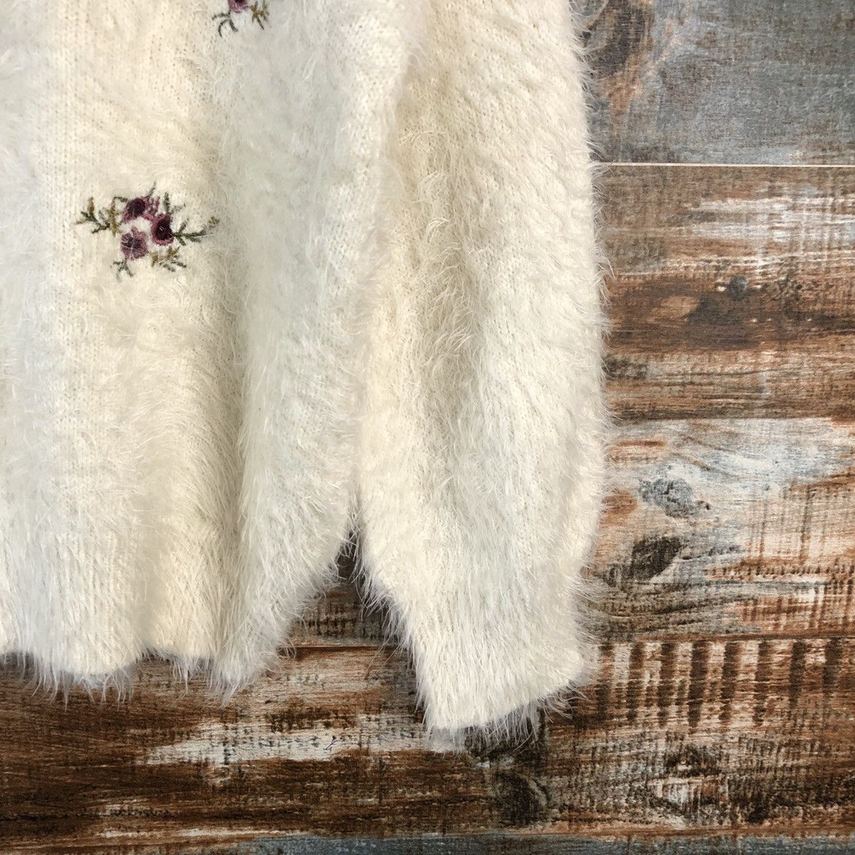 Homespun Knitwear × Japanese Brand DLL Earth Music & Econology Ivory Knitwear #C226 Size S / US 4 / IT 40 - 8 Thumbnail