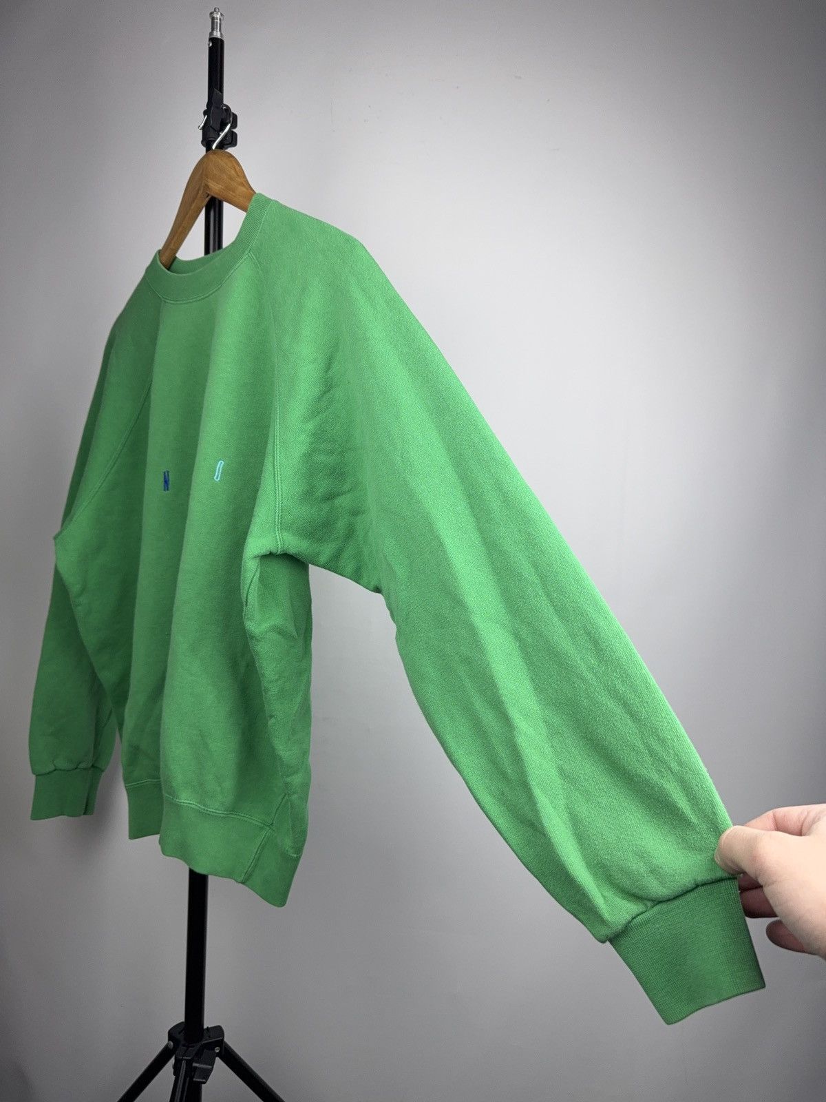 United Colors Of Benetton 80s United Colors of Benetton Green Embroidered Sweatshirt Size US S / EU 44-46 / 1 - 6 Thumbnail