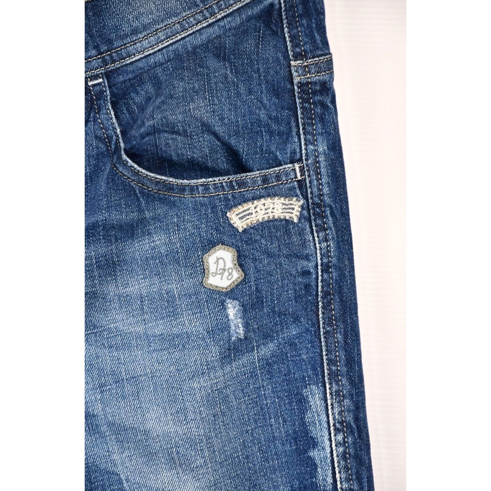 Diesel DIESEL STAFFI 008SV Slim Jeans Women Denim Blue Distressed Stretch W31 L32 Skinny Slim Size 24" / US 00 / IT 34 - 4 Thumbnail