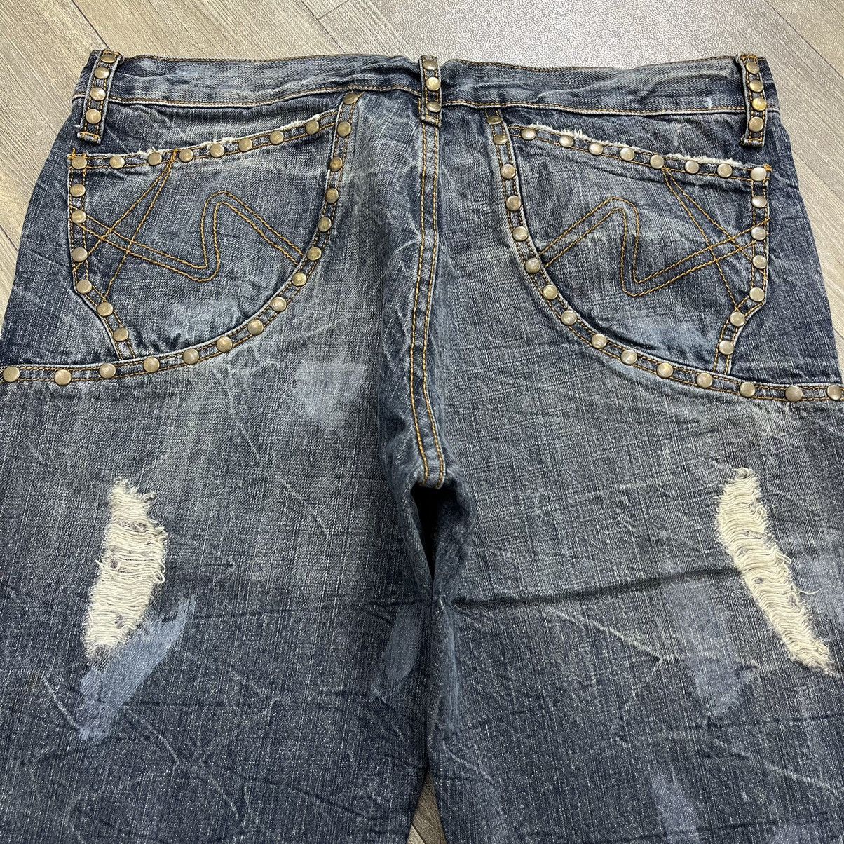 semanticdesign Y2K Semanticdesign Studded Distressed Flared Jeans BootCut Size US 31 - 15 Thumbnail