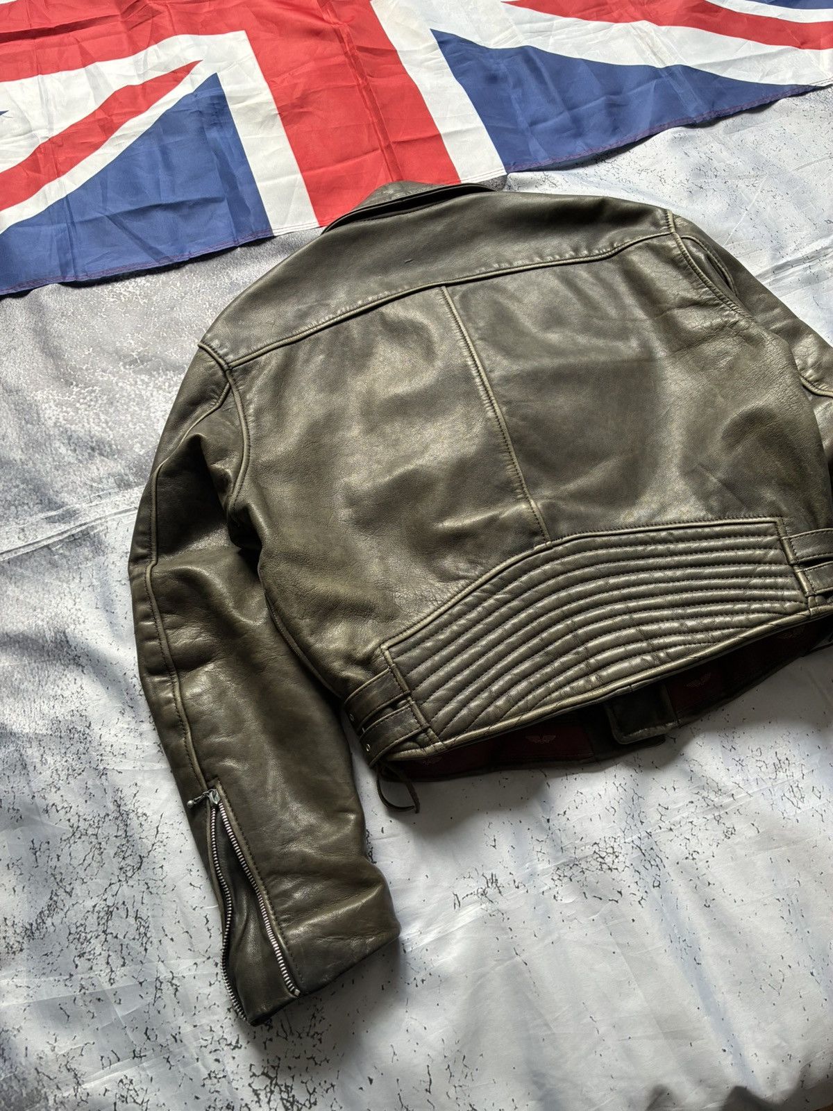 Lewis Leathers Vintage 70s-80s Lewis Leathers Roadfarer gray leather jacket Size US L / EU 52-54 / 3 - 8 Thumbnail