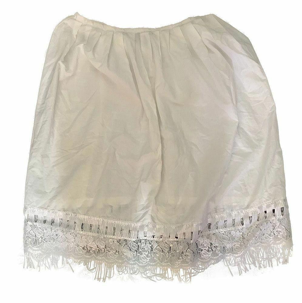 Designer Pre Owned White Hand Made Justan Slip S Size 28" / US 6 / IT 42 - 2 Thumbnail