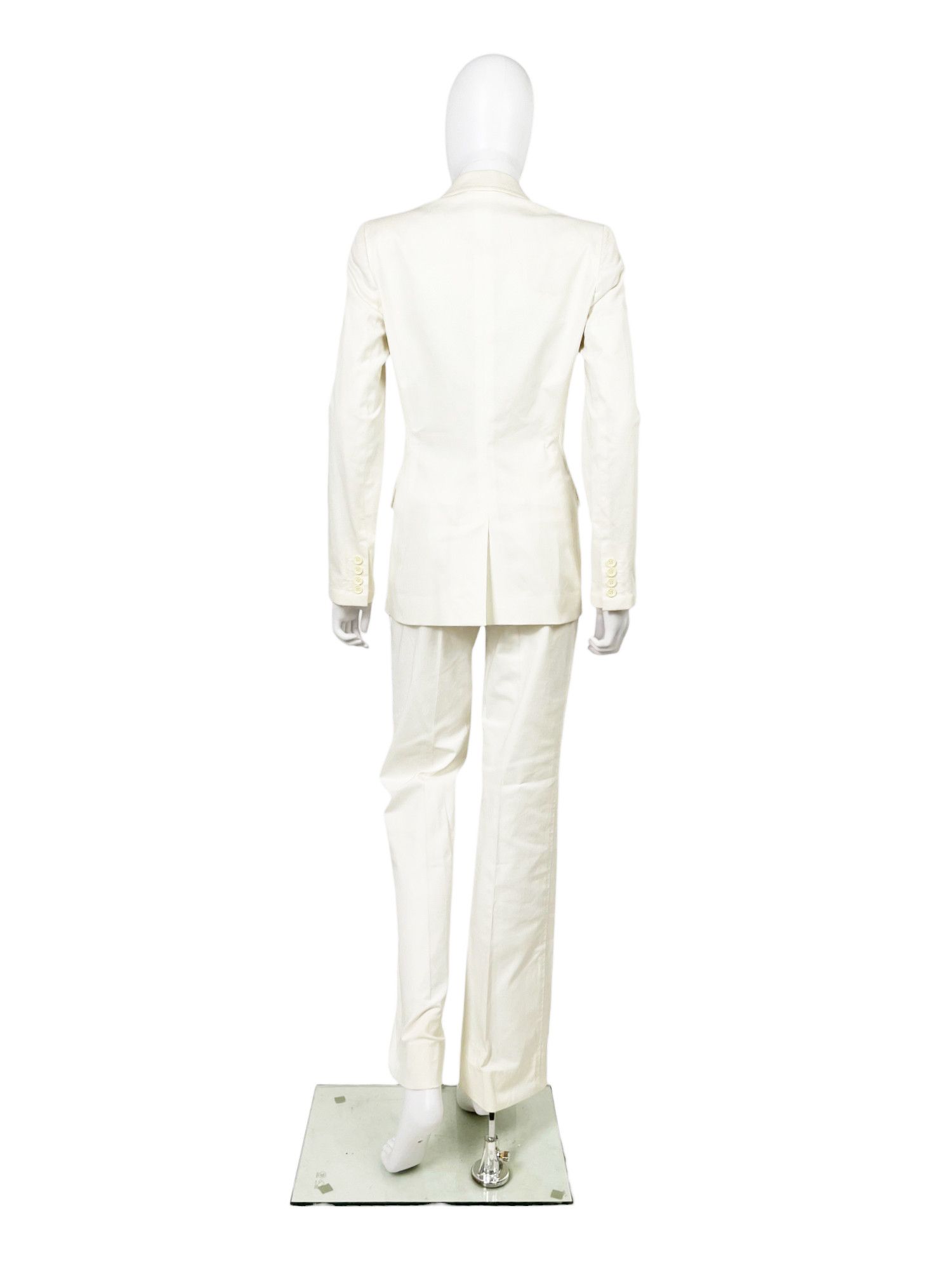 Dolce & Gabbana F/W 2004 White Cotton Suit Size S / US 4 / IT 40 - 4 Thumbnail