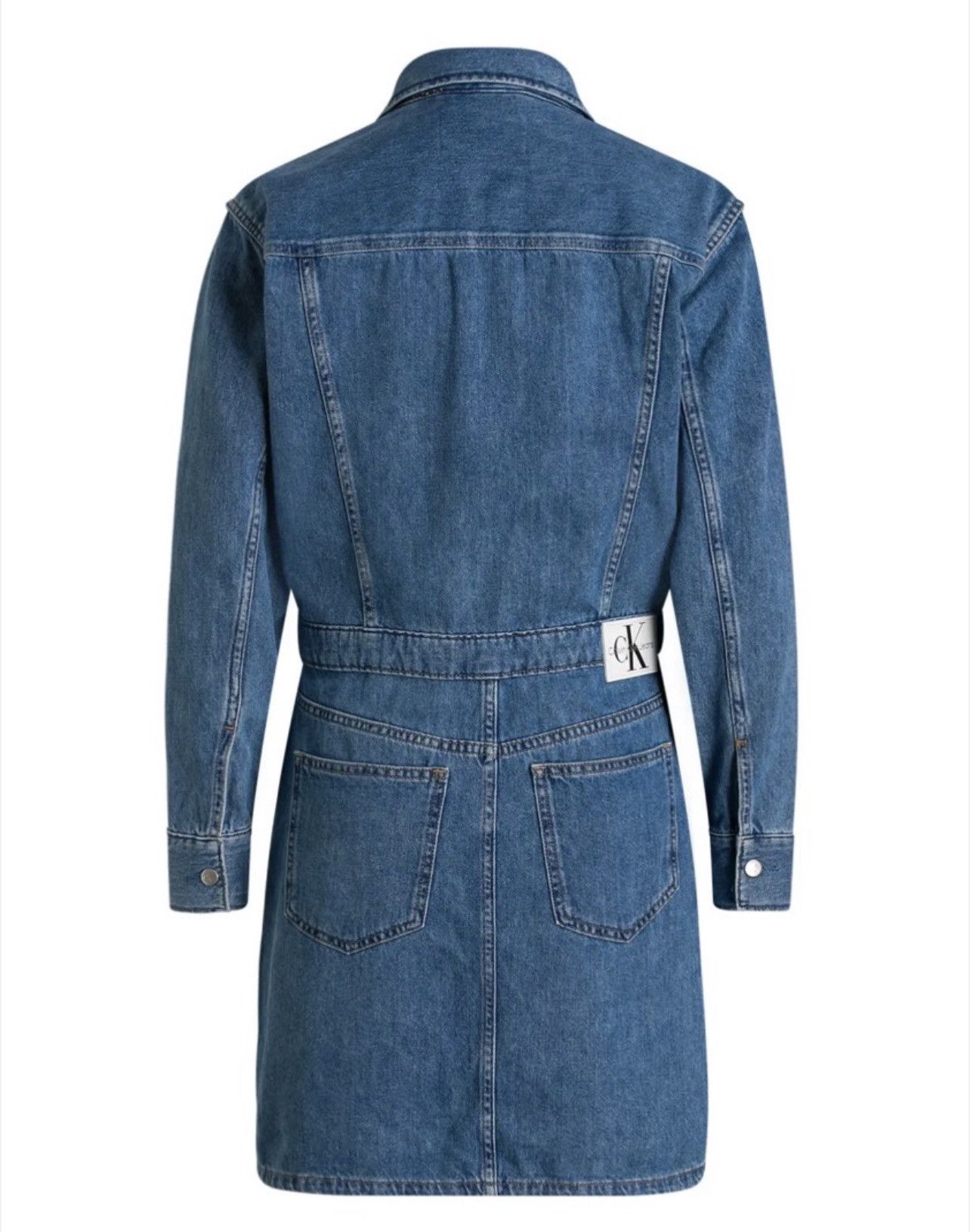 Calvin Klein Calvin Klein Jeans Trucker Blue Denim Midi Dress Size M / US 6-8 / IT 42-44 - 2 Thumbnail