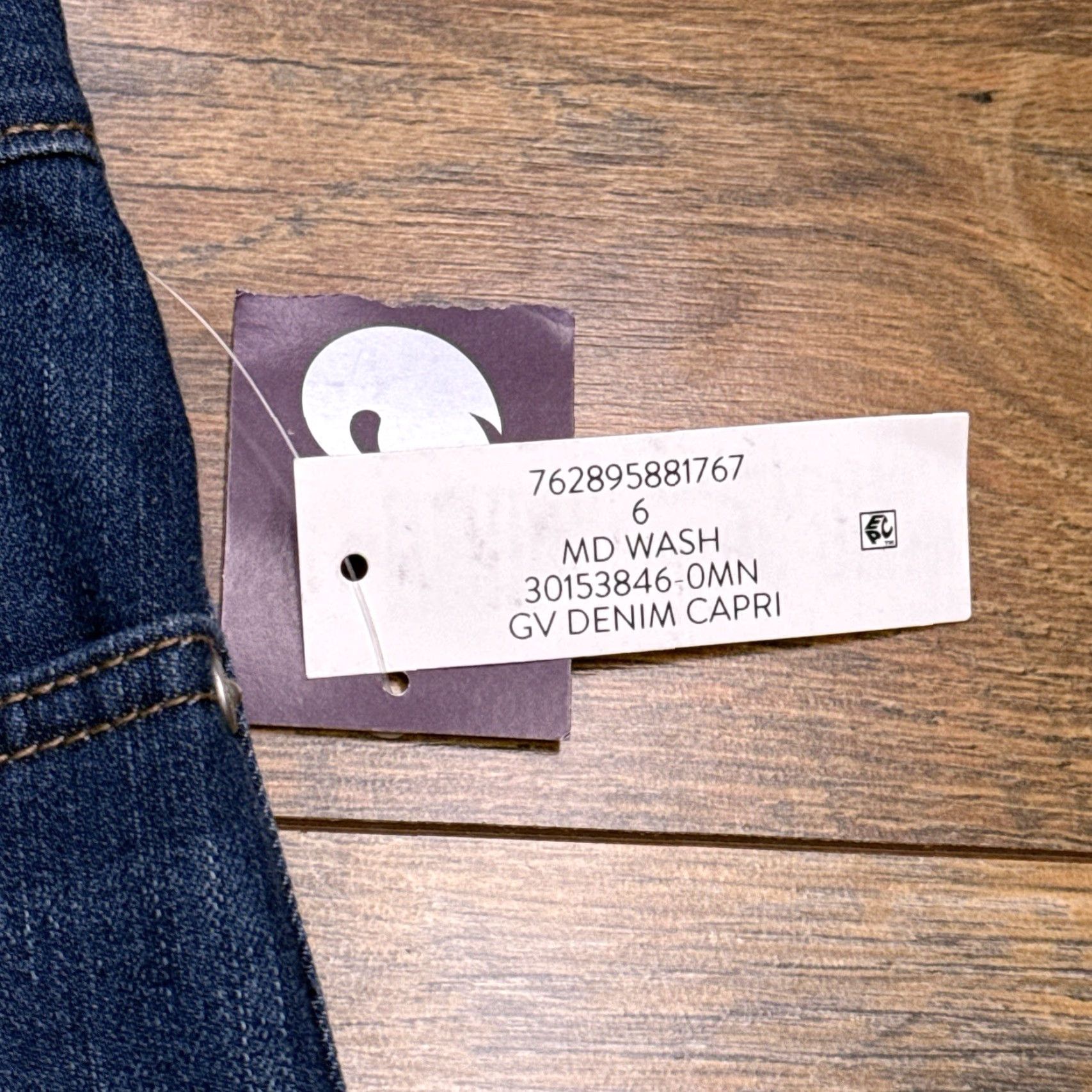 Gloria Vanderbilt Gloria Vanderbilt Amanda Capri Jeans 4 Blue High Rise Stretch Regular 5-Pocket Denim Jeans Womens Girls Size 27" / US 4 / IT 40 - 5 Thumbnail