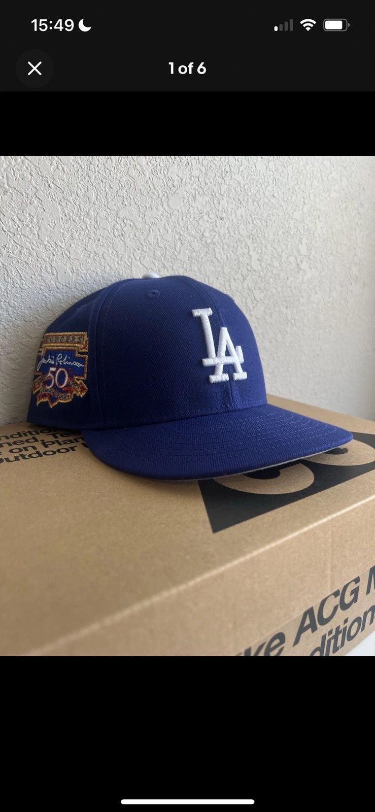 New Era Los Angeles Dodgers 50th Anniversary Patch Fitted Hat 7 3/8 Size ONE SIZE - 1 Thumbnail