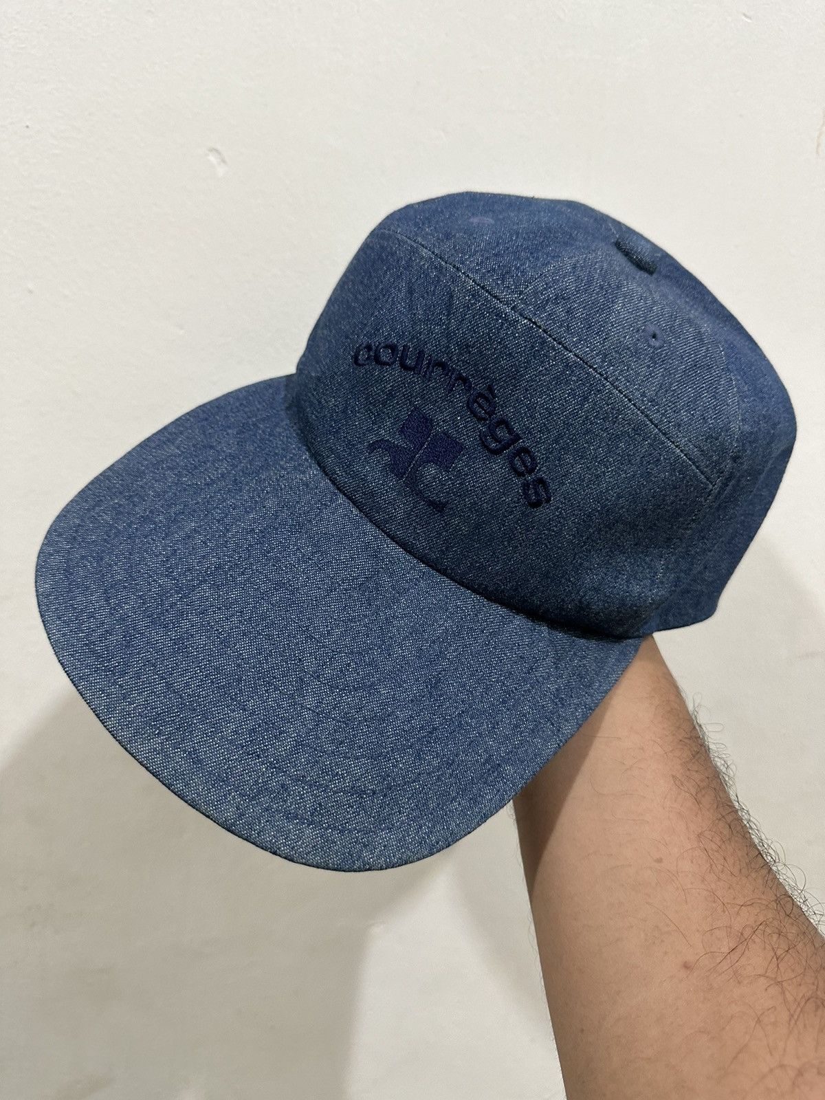 Courreges VTG Couragges Homme Denim Style Hat Size ONE SIZE - 1 Thumbnail