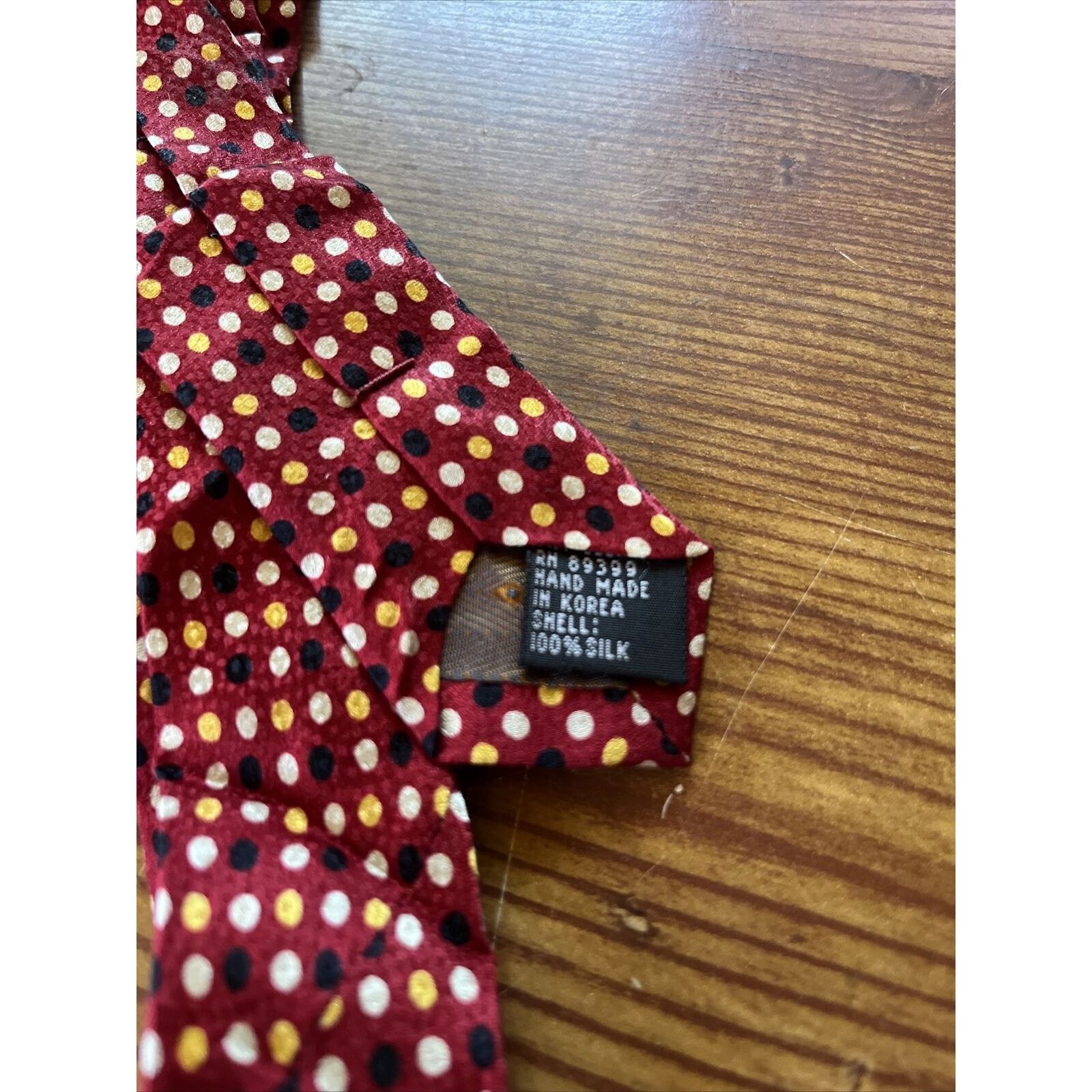 Other Tongue Tied Tom Mclellon Men’s Red Dot Geometric Silk Tie Size ONE SIZE - 4 Thumbnail
