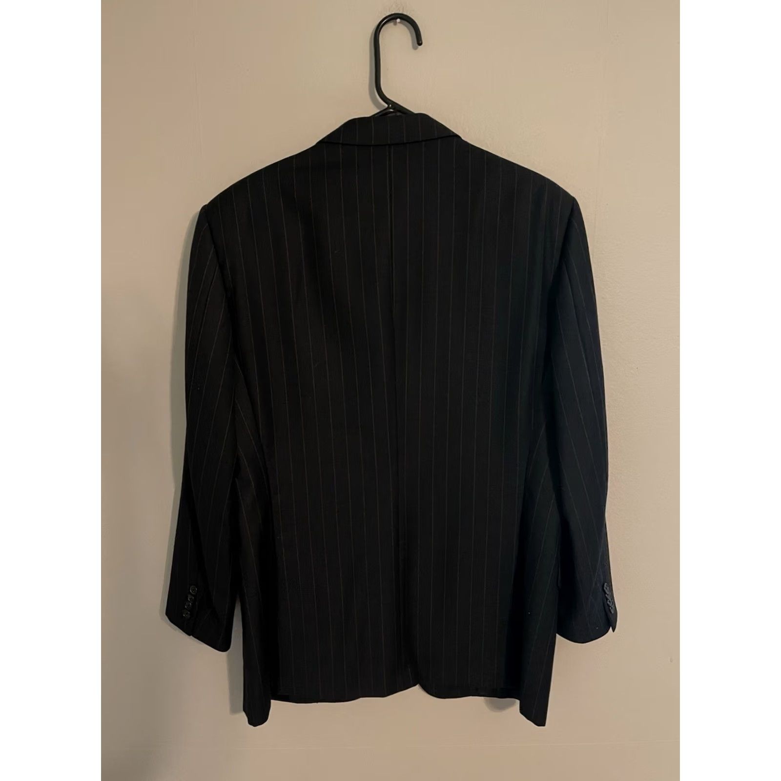 Ermenegildo Zegna Ermenegildo Zegna Neiman Marcus Navy Blue Pinstripe Suit Jacket - Men 40R Size 40R - 3 Thumbnail