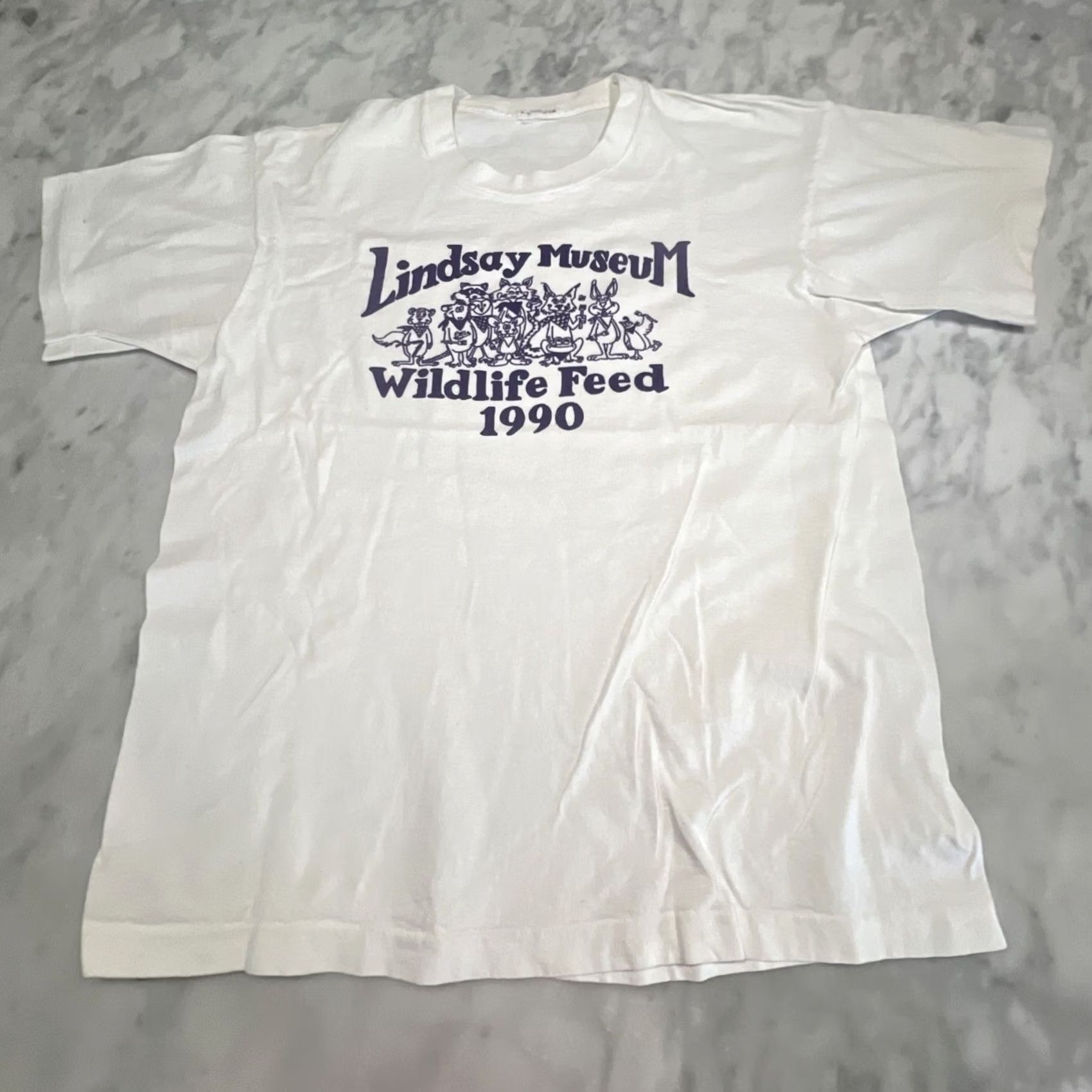Vintage VINTAGE Lindsay Museum Wildlife Feed 1990 T Shirt Medium White Cotton Short Sleeve Single Stitch Mens Girls Boys Ladies Mens Size US M / EU 48-50 / 2 - 3 Thumbnail