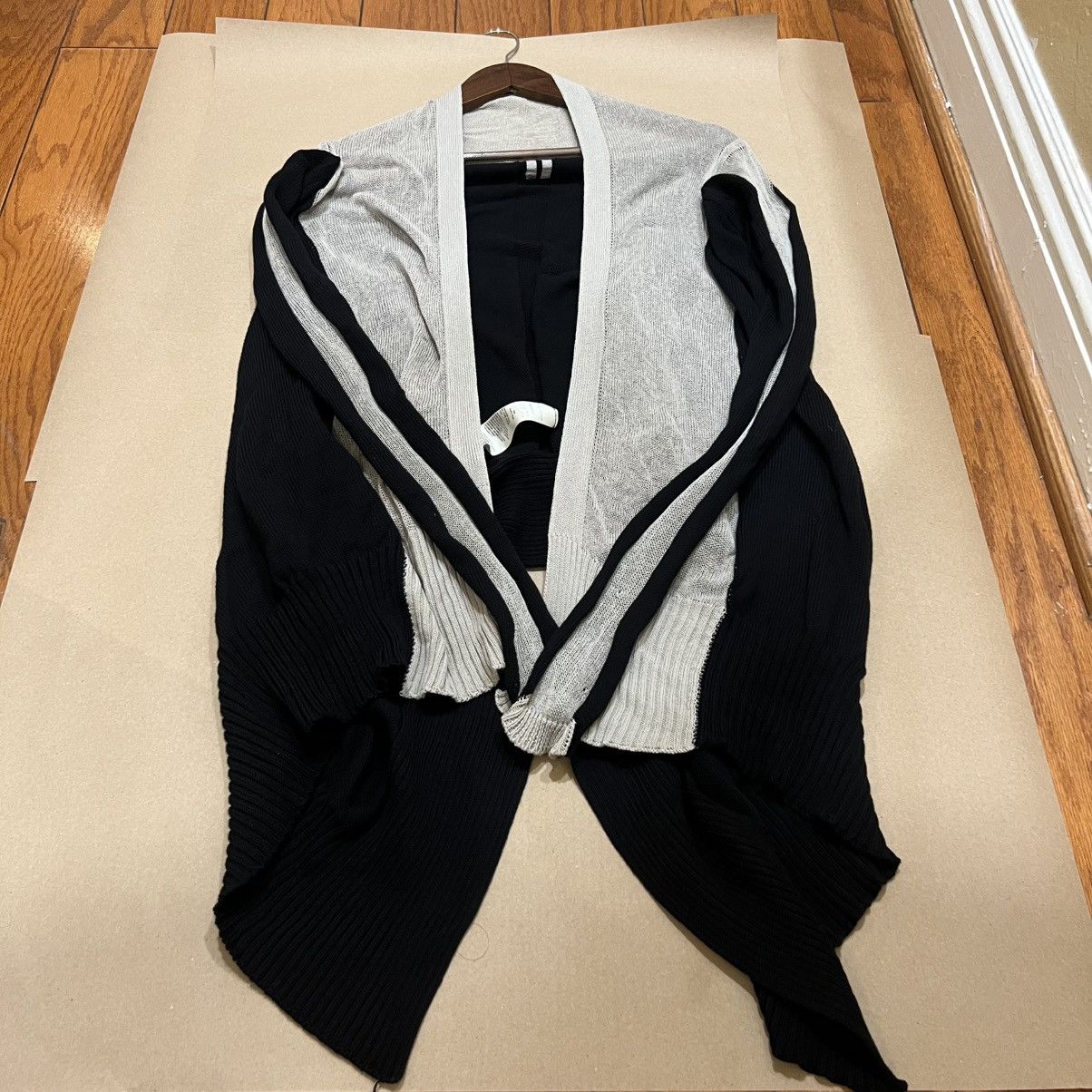 Rick Owens RICK OWENS S/S LIDO; TWO TONE WRAP CARDIGAN Size US S / EU 44-46 / 1 - 1 Thumbnail