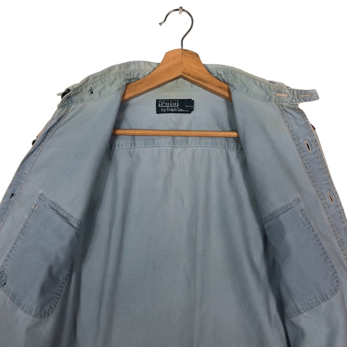 Polo Ralph Lauren 🔥90’s Chambrey Shirt Jacket Navajo Aztec Shoulders Design Size US S / EU 44-46 / 1 - 11 Thumbnail