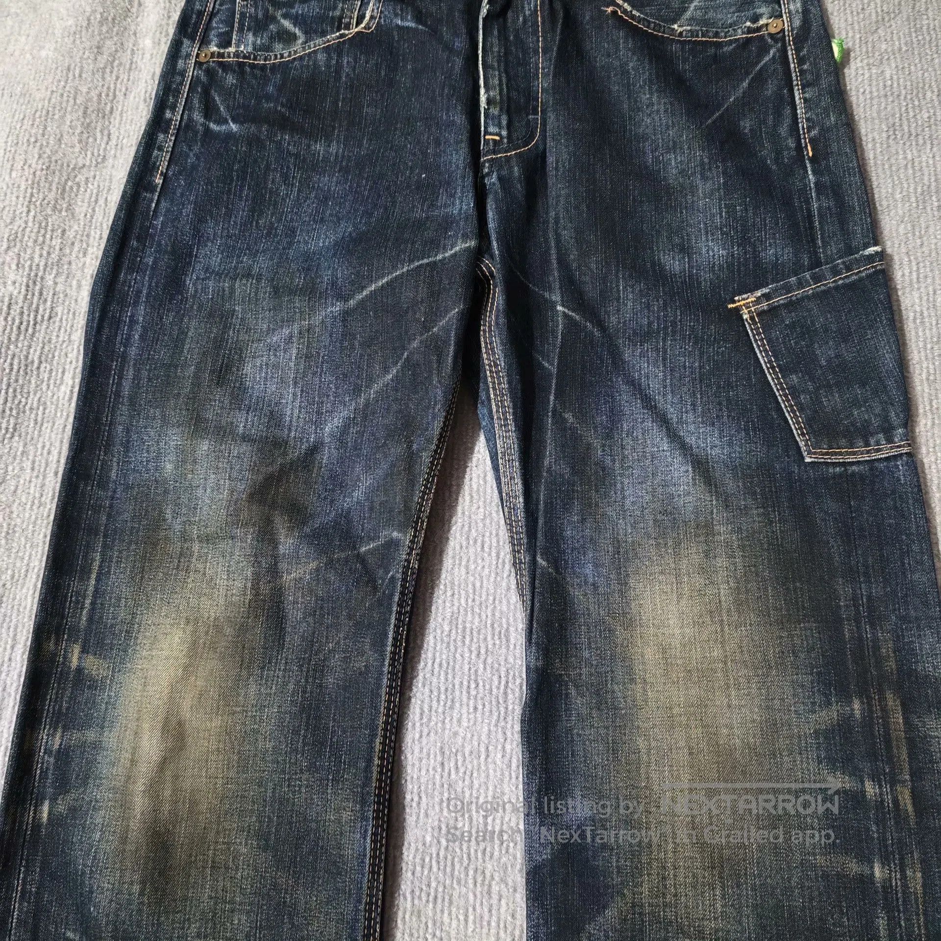 ANACHRONORM Anachronorm Japanese Oil Stain Straight Jeans. Size US 32 / EU 48 - 4 Thumbnail