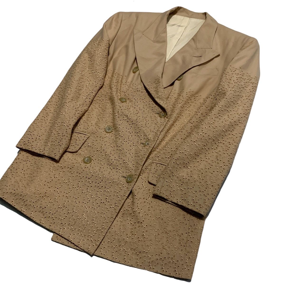 Jean Paul Gaultier Jean Paul Gaultier 1990s Half Lace Double Breasted Blazer Size M / US 6-8 / IT 42-44 - 3 Thumbnail