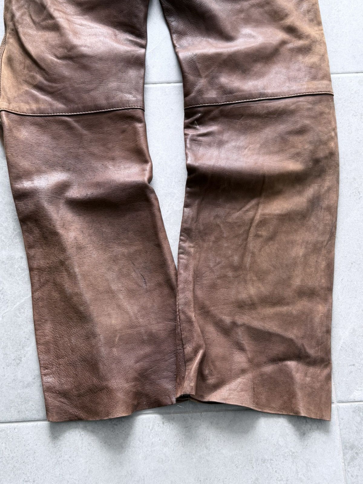 Tornado Mart Avant Garde Rick Owens Tornado Mart Style Leather Pants Size US 30 / EU 46 - 7 Thumbnail