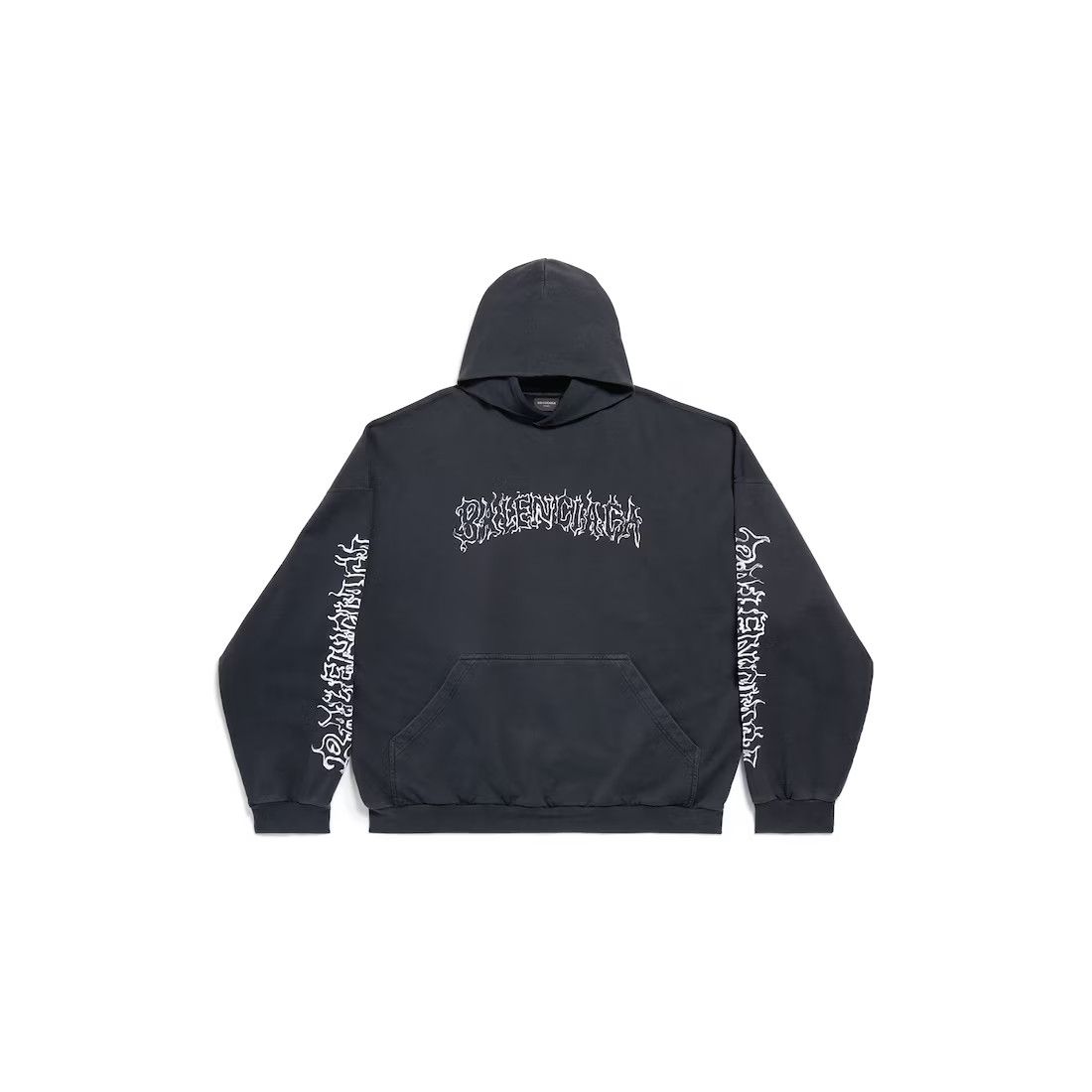 Balenciaga o1s1rm0725 DIY Metal Outline Hoodie Oversized in Black Size US S / EU 44-46 / 1 - 1 Thumbnail