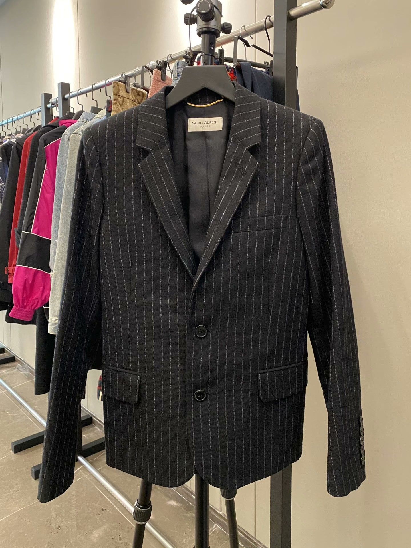 Saint Laurent Paris Saint Laurent Paris Formal Striped Jacket M Women Size M / US 6-8 / IT 42-44 - 1 Thumbnail