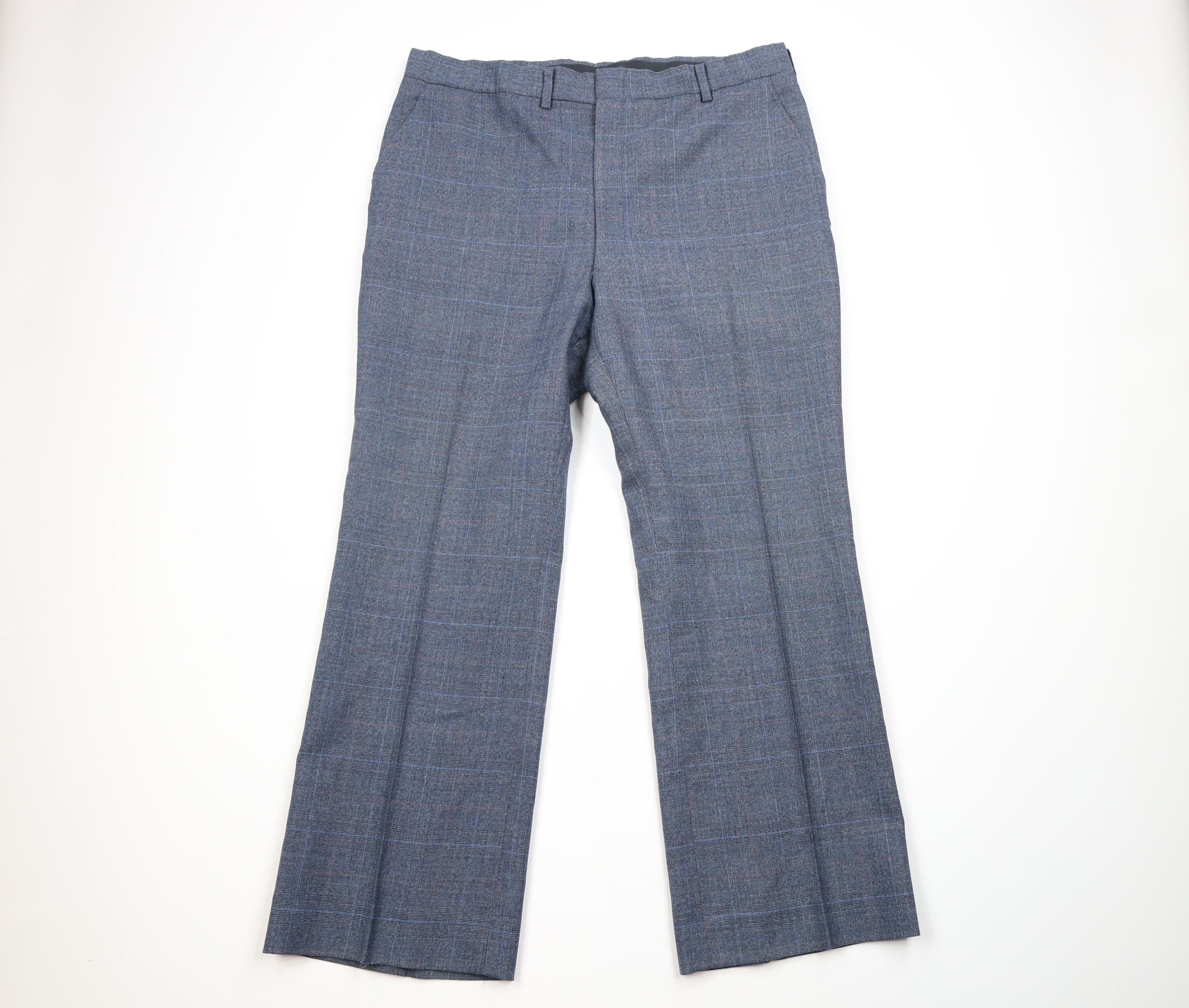 image of Vintage 70's Streetwear Flared Bell Bottoms Chino Pants Usa in Blue, Men's (Size 38)