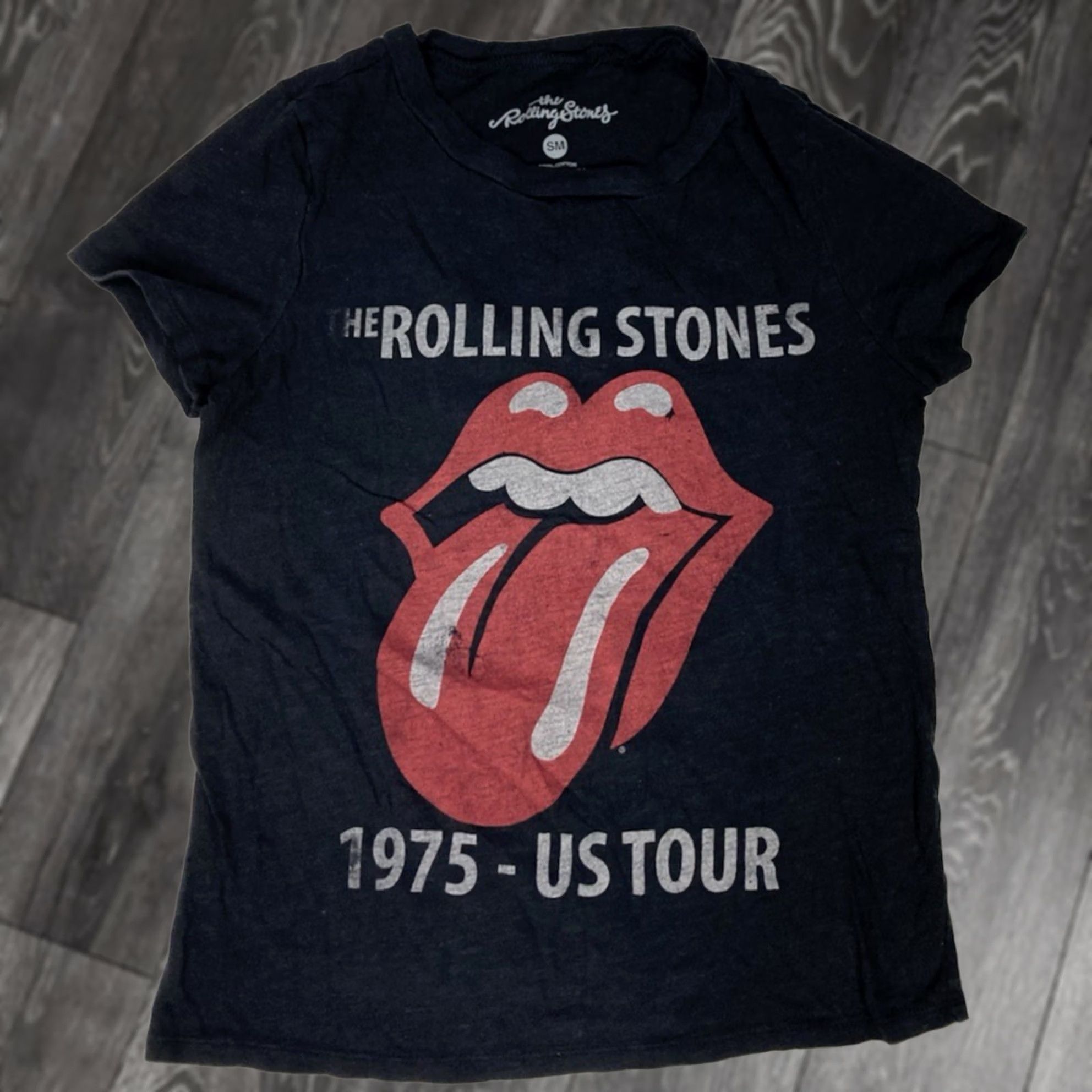 Vintage The Rolling Stones T-Shirt Women Small Black Music Merch Crew Neck Short Sleeve VINTAGE Size S / US 4 / IT 40 - 1 Thumbnail