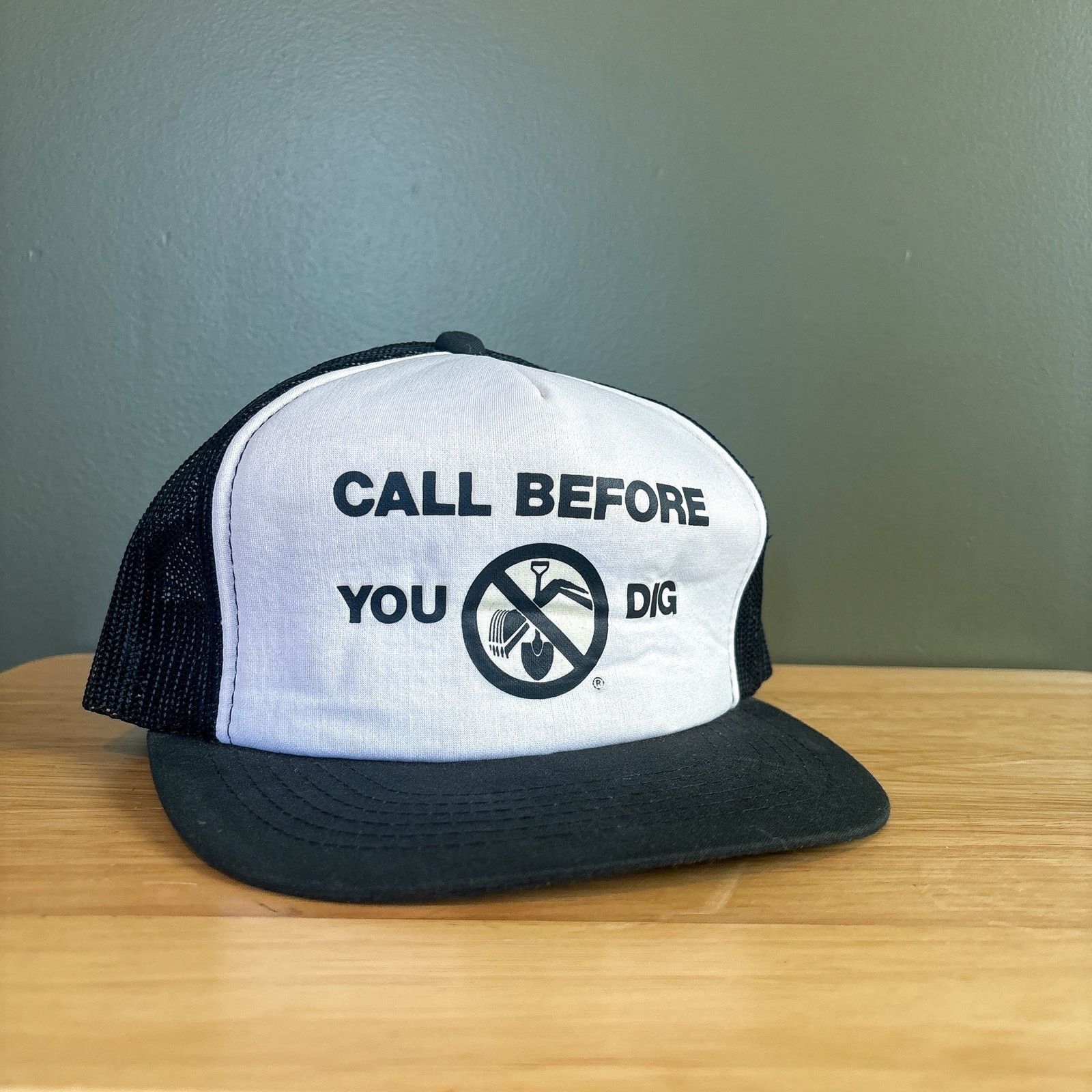 Other Vintage Call Before You Dig Mesh Trucker SnapBack Hat Size ONE SIZE - 1 Thumbnail