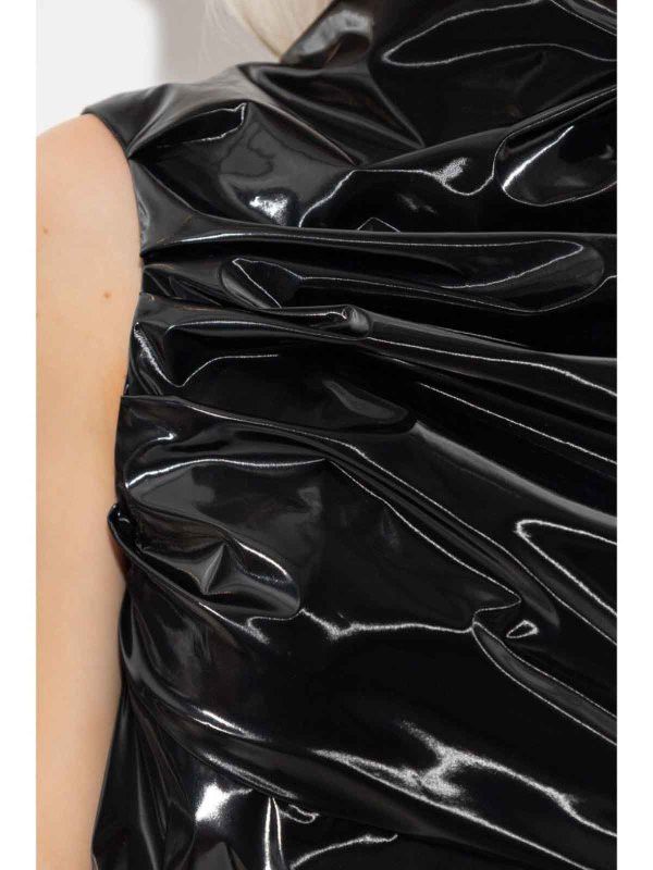 Alexander McQueen o1srvl11e0326 BodyCoon Draped Mini Dress in Black Size L / US 10 / IT 46 - 2 Thumbnail