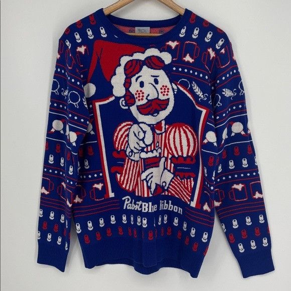 Pabst Blue Ribbon Pabst Blue Ribbon Holiday Ugly Christmas Sweater Mens Size S Size US S / EU 44-46 / 1 - 1 Thumbnail