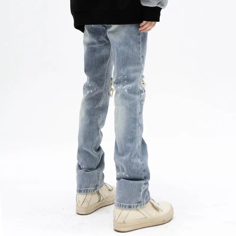 Japanese Brand Straight leg ripped jeans Size US 30 / EU 46 - 4 Thumbnail