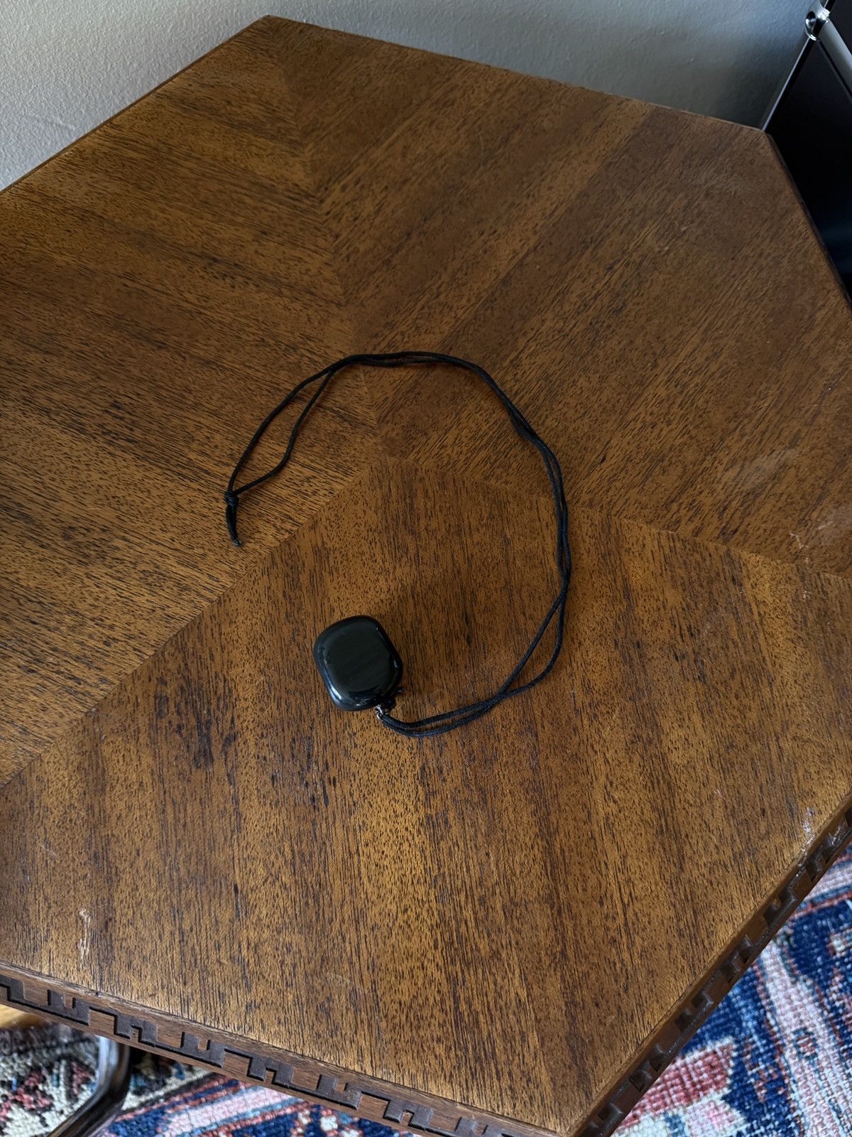 Raf Simons SS04 Onyx Stone ‘R’ Rope Necklace Size ONE SIZE - 5 Thumbnail