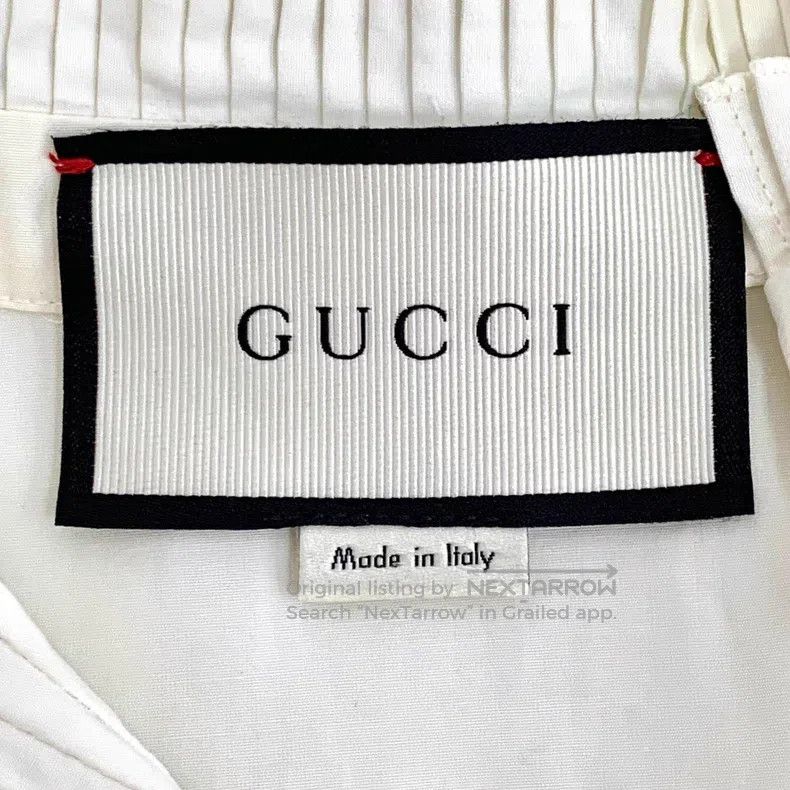 Gucci Gucci Beige cotton lace design long-sleeved shirt Size S / US 4 / IT 40 - 5 Thumbnail